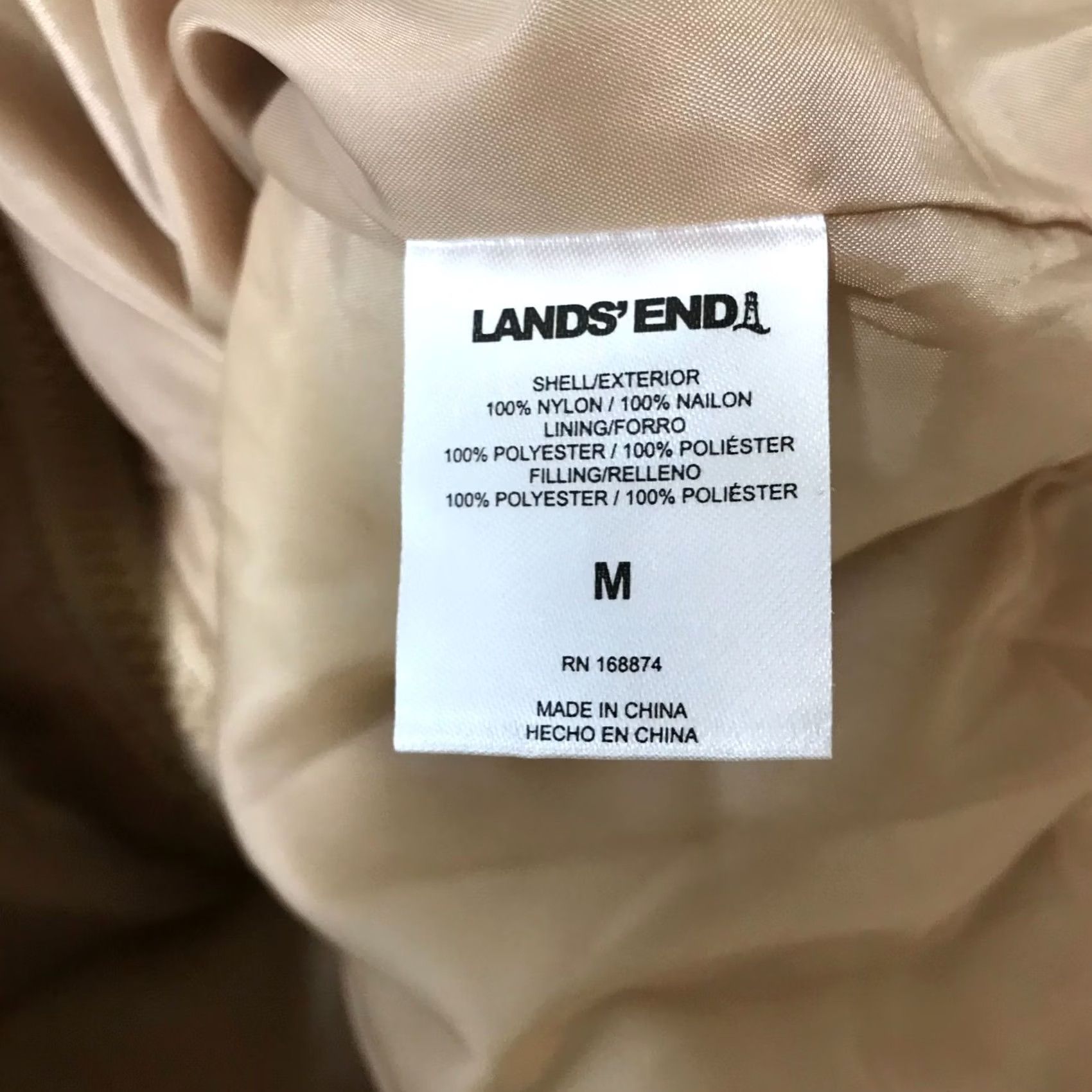 Lands' End Lands' End Womens Medium Tan Quilted Full Zip Vest Shirt Womens Medium Tan Quilted Full Zip Vest Size M / US 6-8 / IT 42-44 - 6 Thumbnail