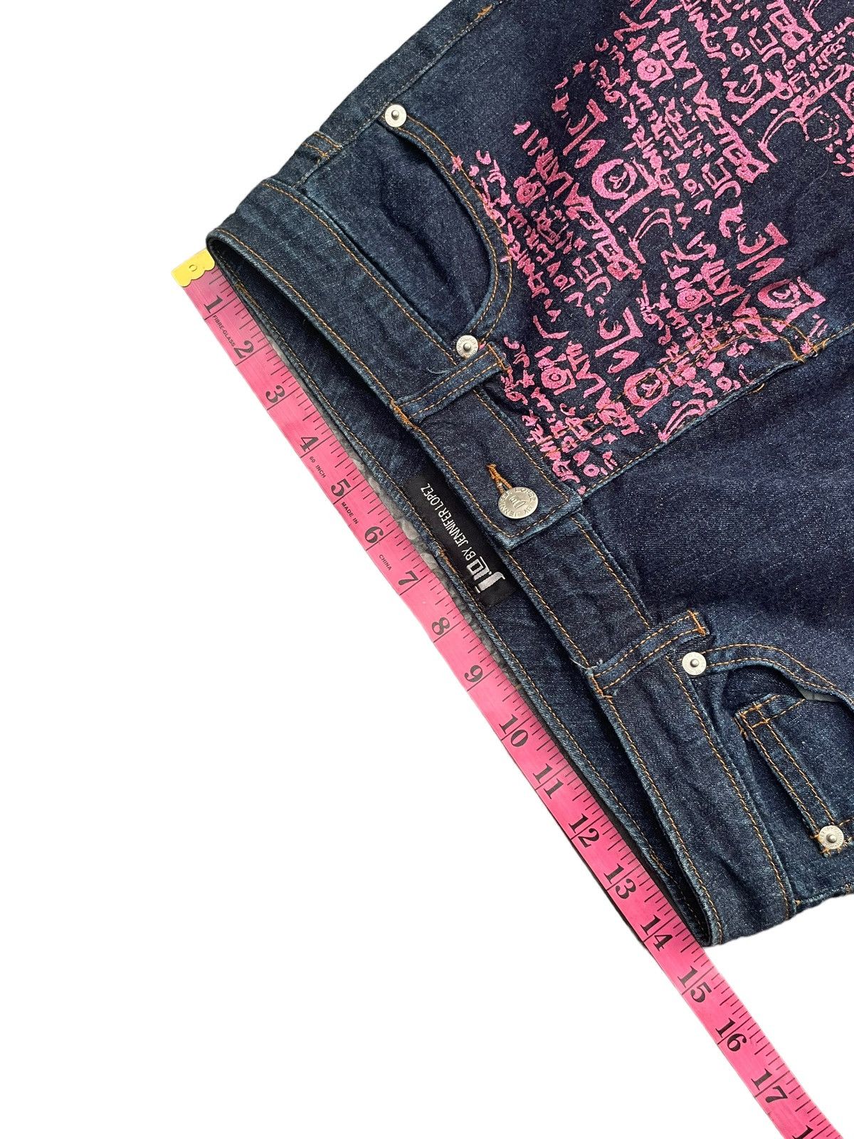 Designer JLO by Jennifer Lopez Flare Custom Paint Denim Size 29" - 11 Thumbnail