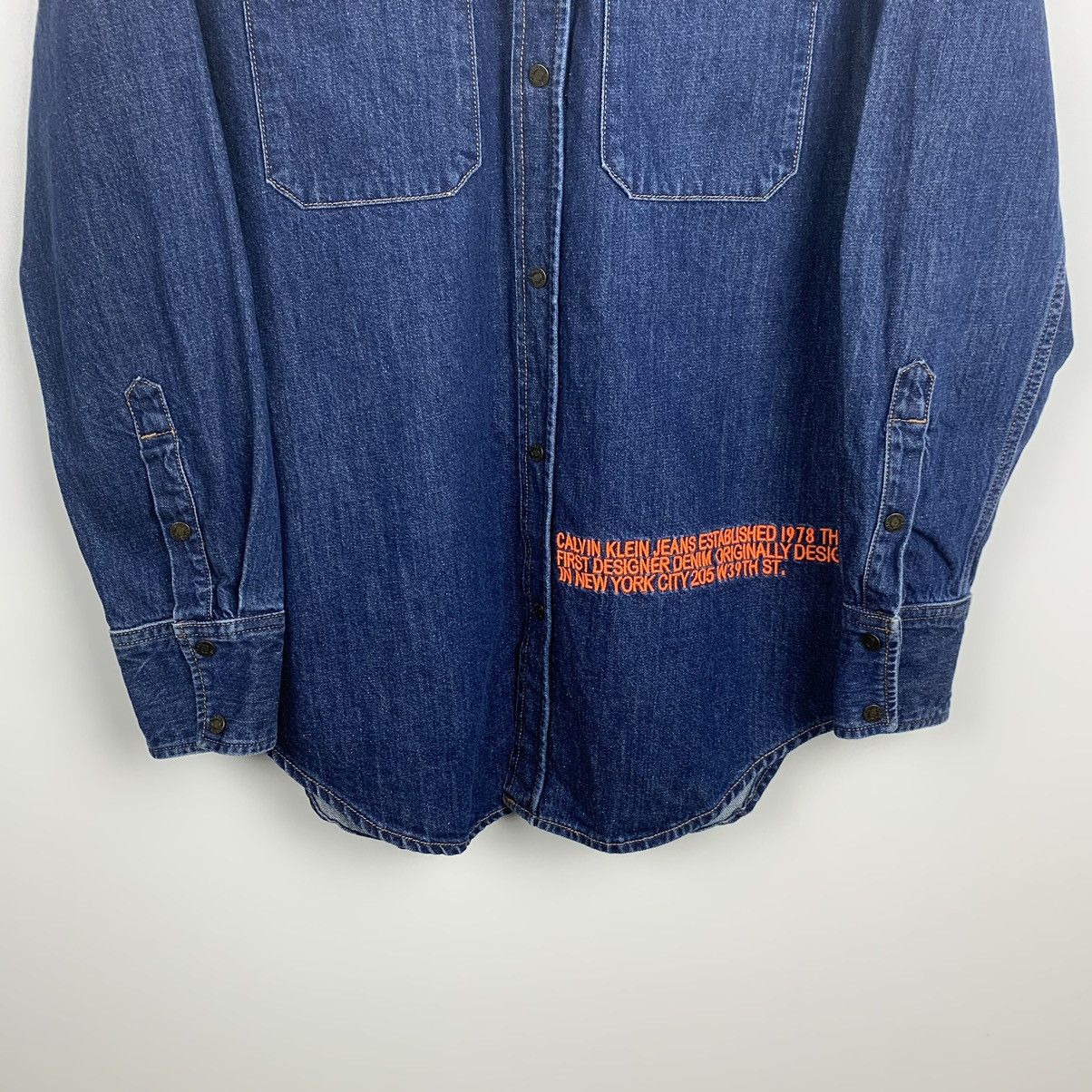 Calvin Klein 205W39NYC Raf Simons Calvin Klein 205W39TH ST. Denim Shirt Size L Size US L / EU 52-54 / 3 - 3 Thumbnail