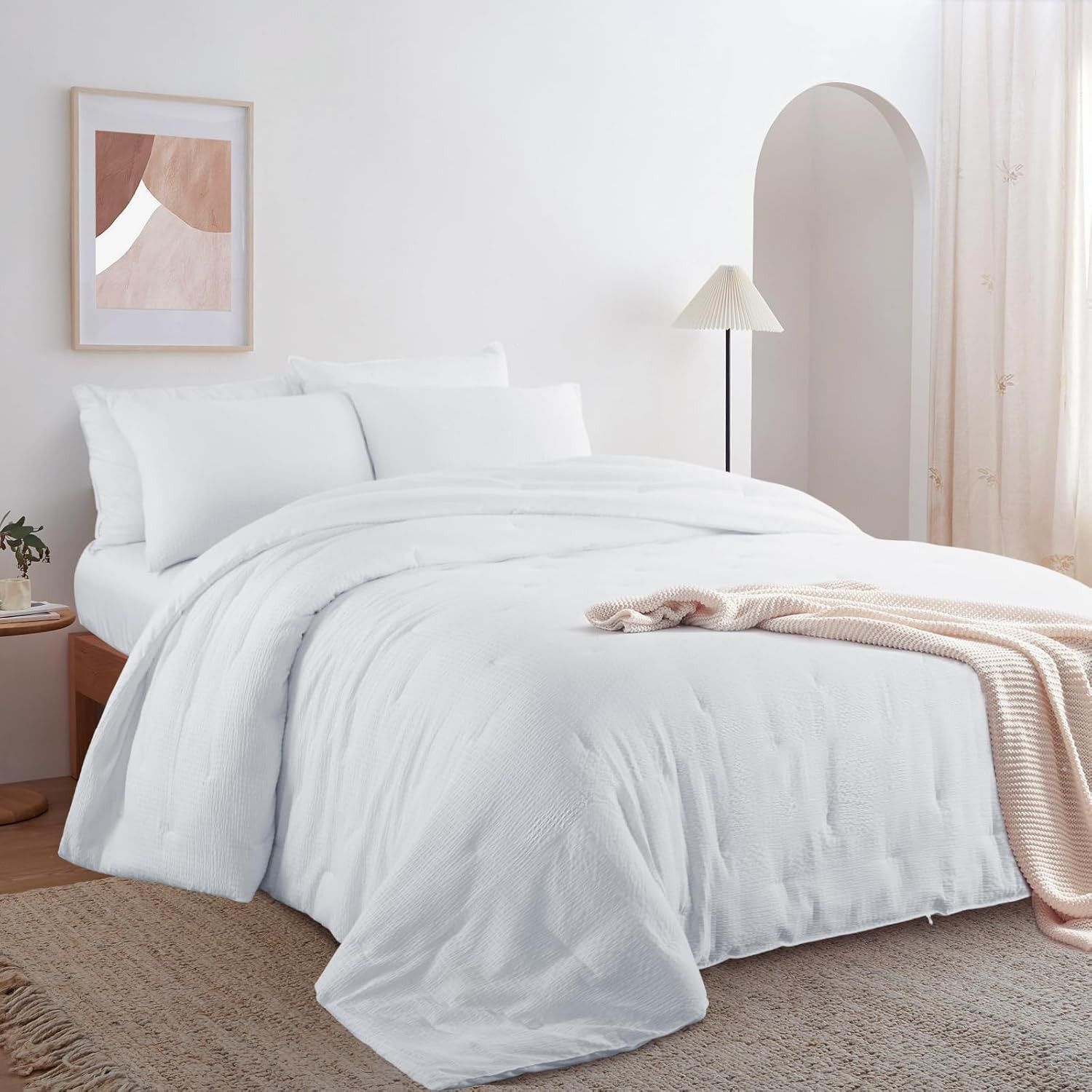 Other HOMBYS 3 Piece Seersucker Oversized King Comforter Set Size ONE SIZE - 5 Thumbnail