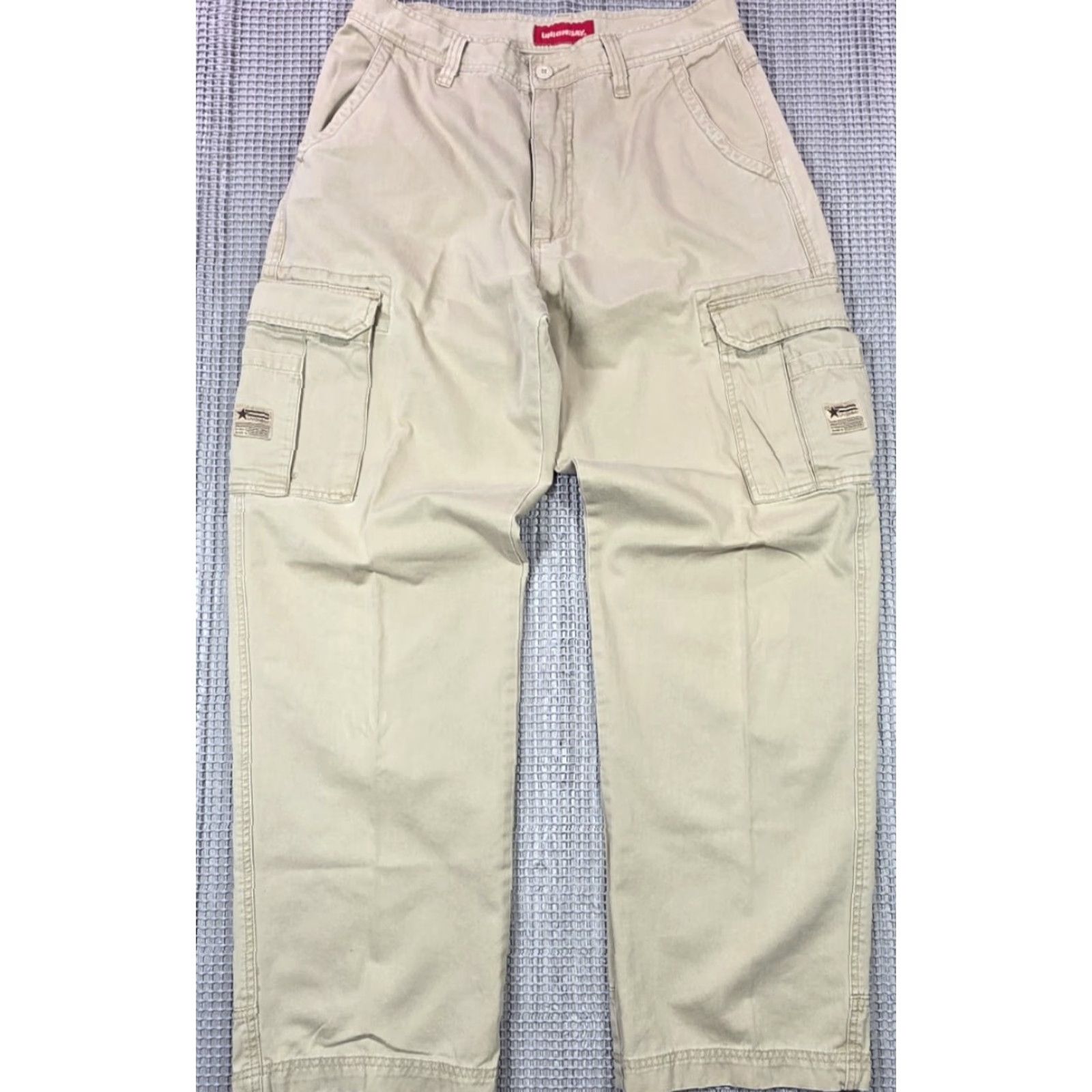 Vintage VINTAGE Unionbay Baggy Military Cargo Beige Skater Pants 34x34 Wide Leg Mens 90s Y2k Cargo Pant Size US 34 / EU 50 - 4 Thumbnail