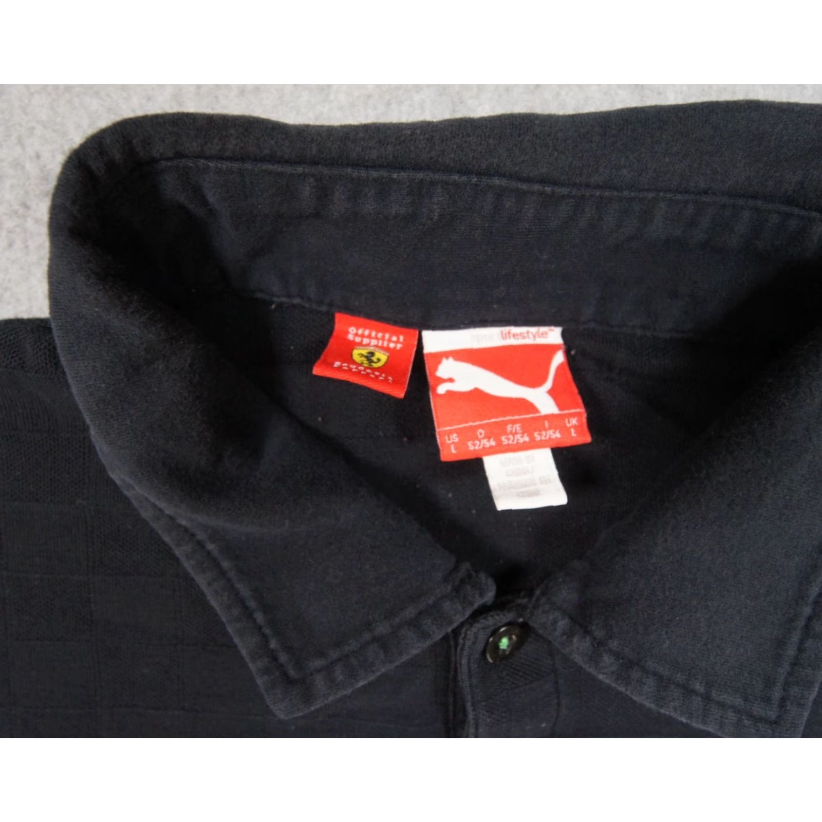 Puma PUMA Black Polo Shirt Mens Large Short Sleeve Collared Pocket Preppy Size US L / EU 52-54 / 3 - 7 Thumbnail