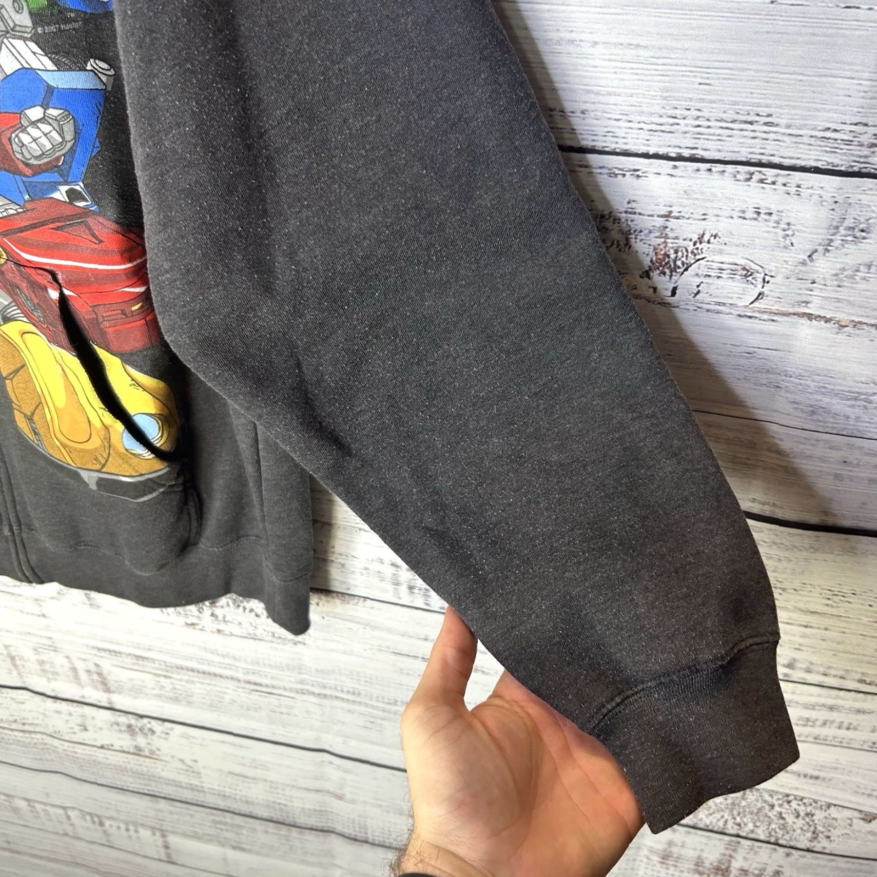Vintage VINTAGE Minibots Transformers Graphic Full-Zip Hoodie Men’s M Gray Cotton Blend Regular Size Hoodie Mens Graphic Print 90s Century? Size US M / EU 48-50 / 2 - 6 Thumbnail