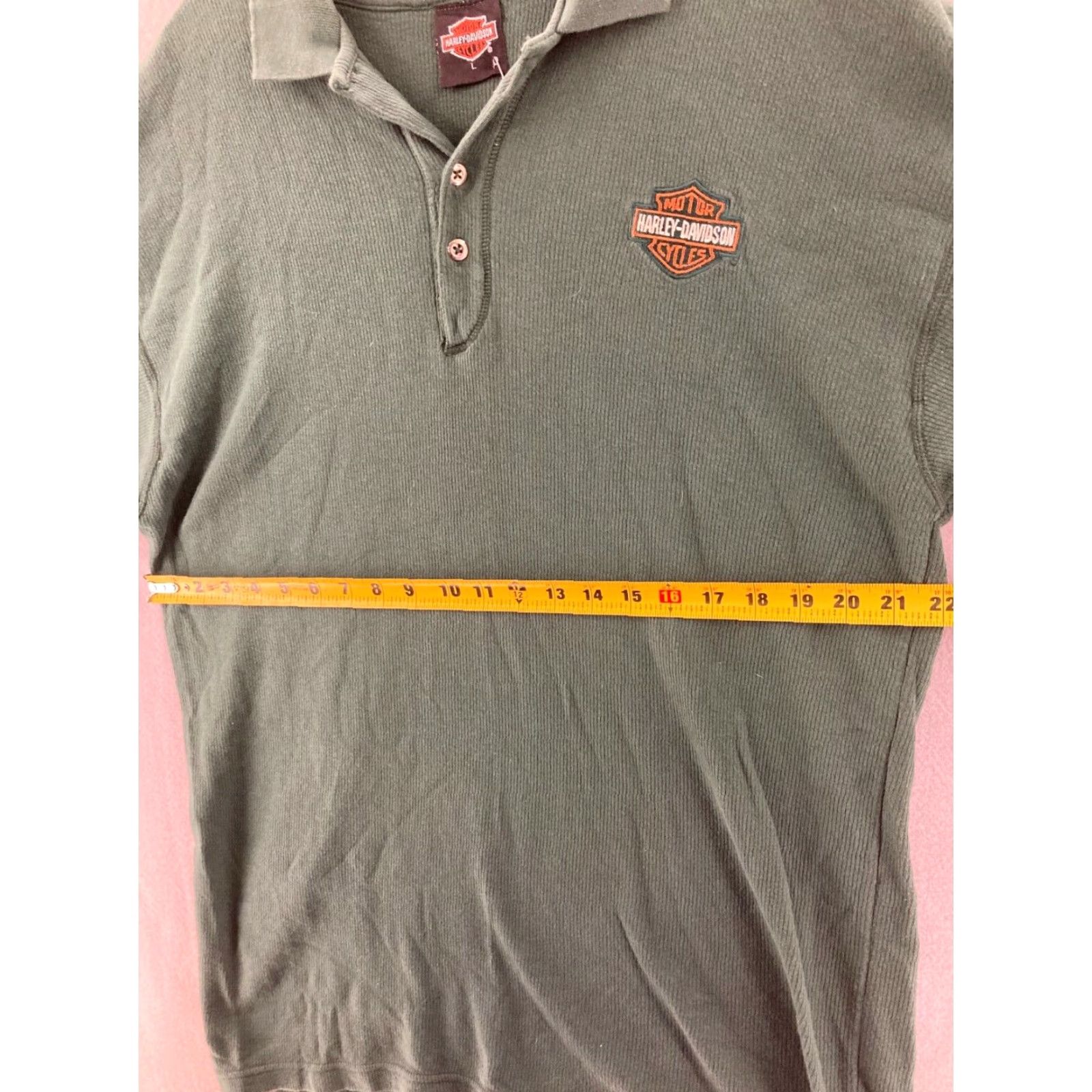 Harley Davidson VINTAGE Harley-Davidson Polo Shirt Mens Large Green Polo Shirt Mens Large Green Harley-Davidson Vintage Embroidered Solid Green Motorcycle Biker Mens Size US L / EU 52-54 / 3 - 2 Thumbnail