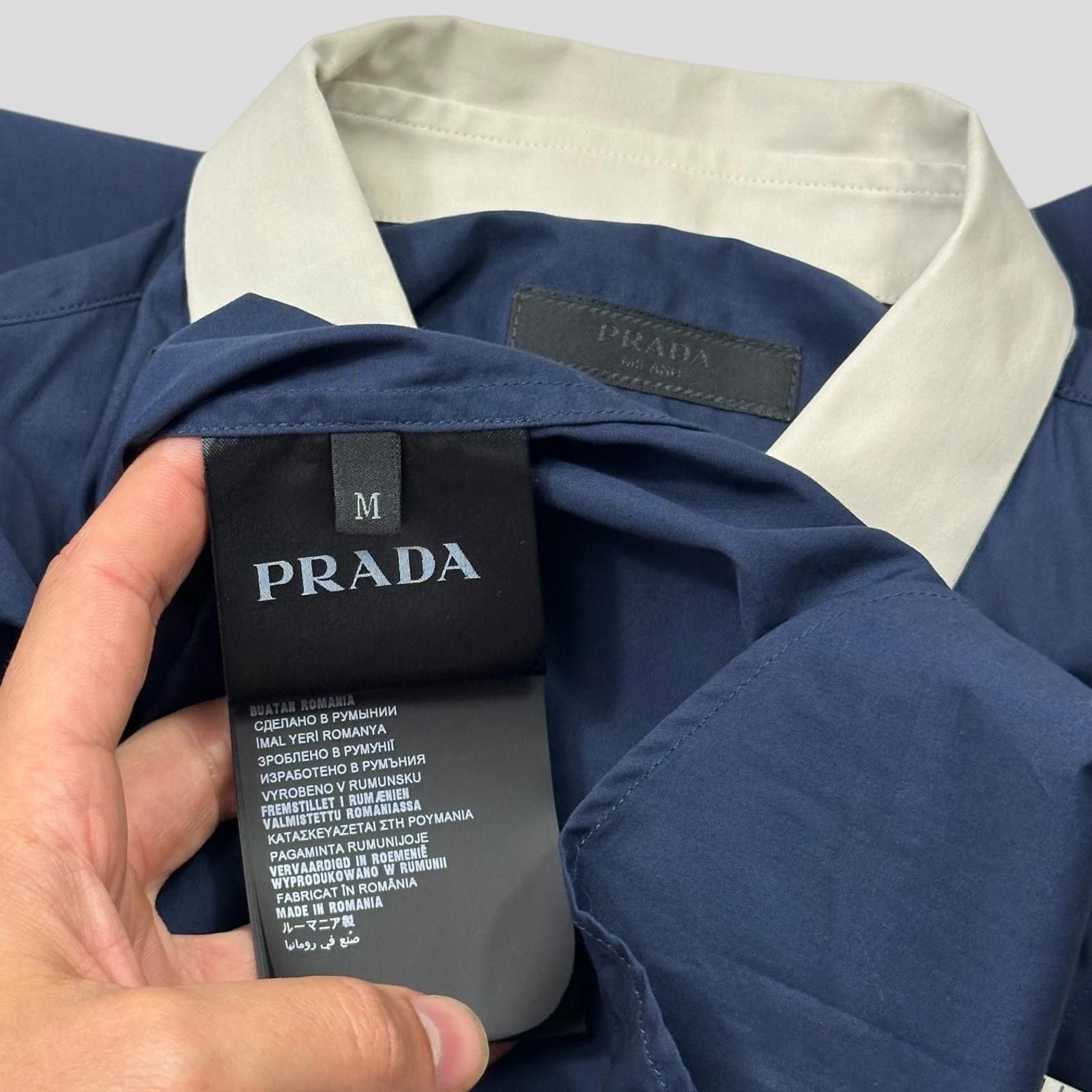 Prada Prada 2016 Store Exclusive Contrast Stripe Shirt DSWT - M Size US M / EU 48-50 / 2 - 4 Thumbnail