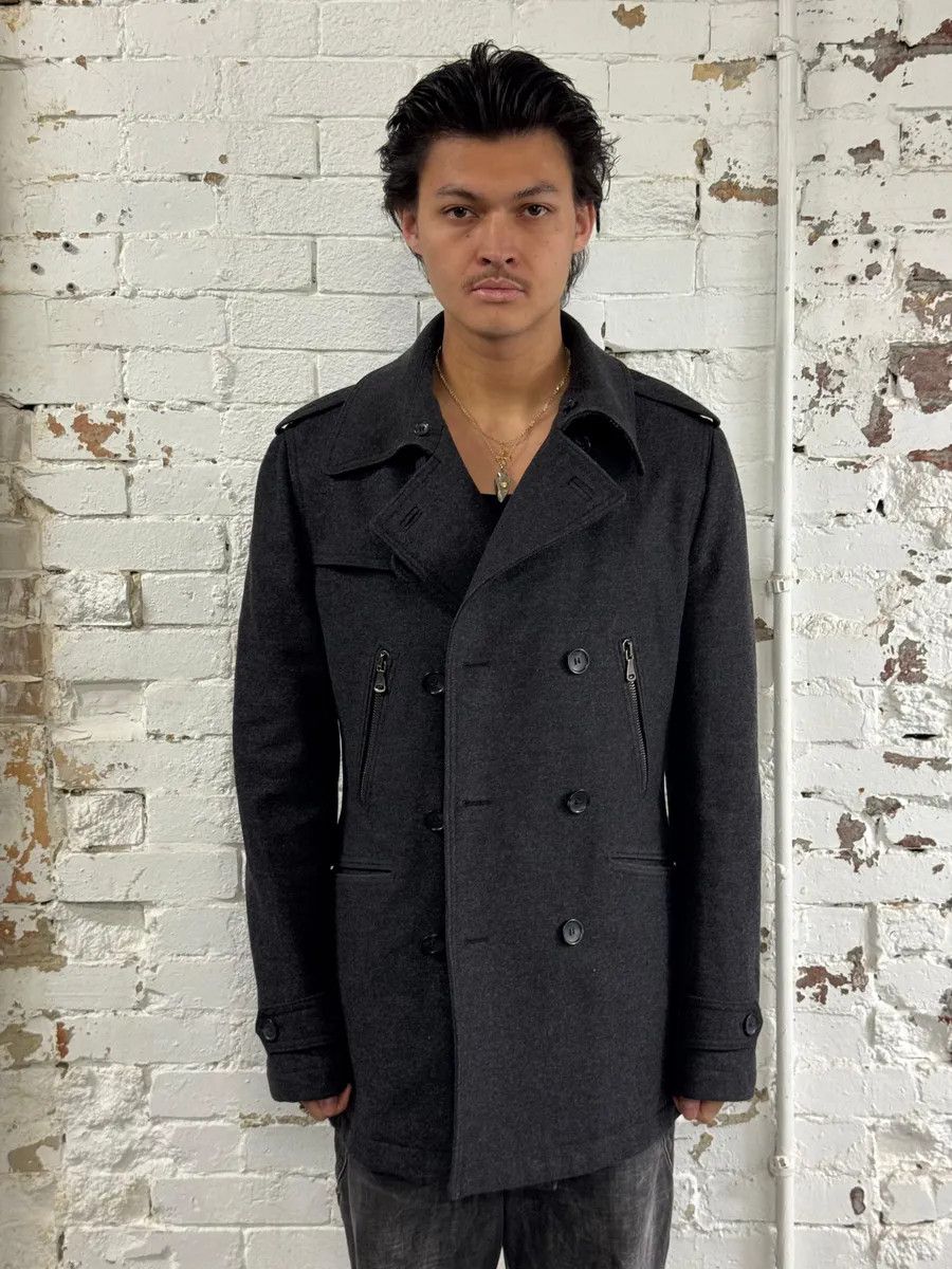Dolce & Gabbana 2000s Dolce & Gabbana Grey Classy Wool Caban Jacket Size US L / EU 52-54 / 3 - 2 Thumbnail