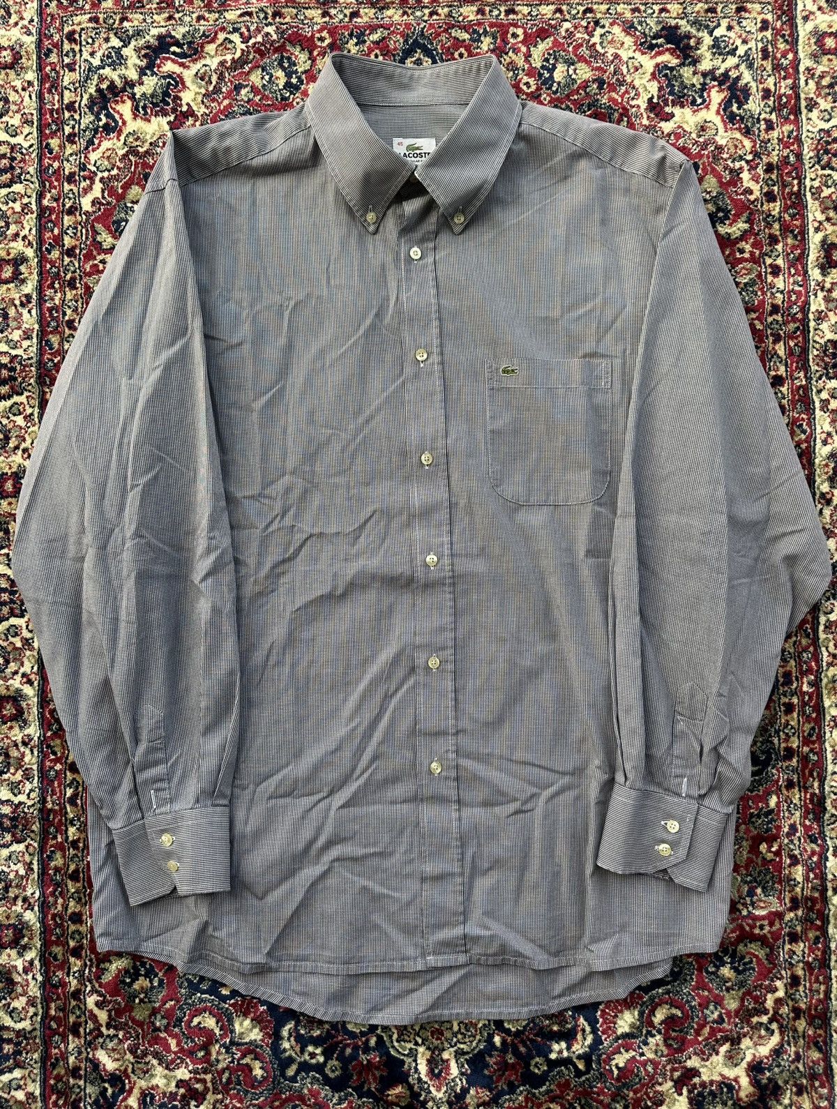 Lacoste Summer Grey/Blue Lacoste Shirt Size 45 Size US XL / EU 56 / 4 - 4 Thumbnail