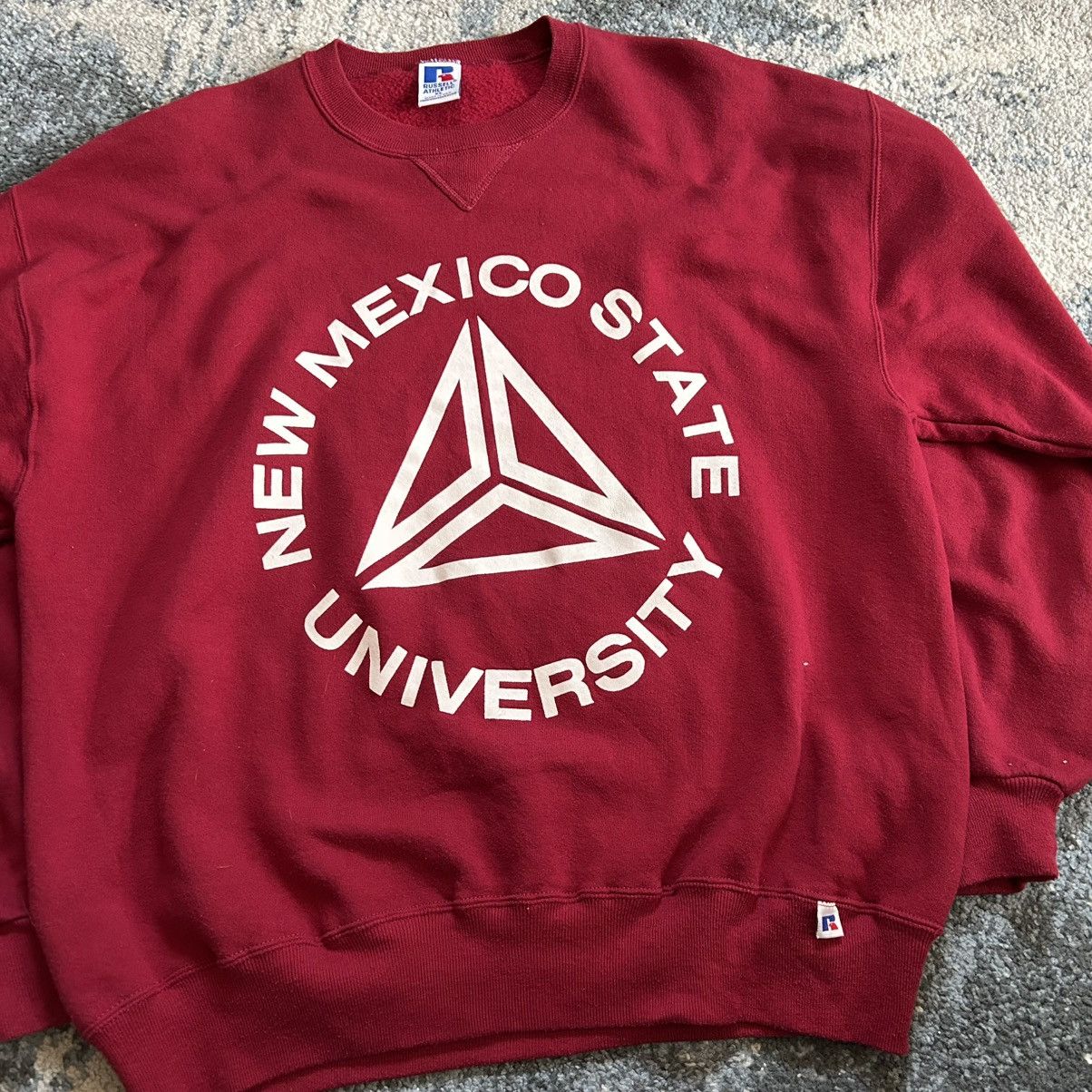Russell Athletic NEW MEXiCO STATE UNiVERSiTY LAS CRUCES CRiMSON TRiANGLE Size US XL / EU 56 / 4 - 2 Thumbnail