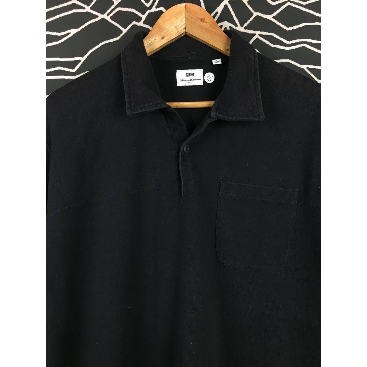 Engineered Garments × Uniqlo Engineered Garments x Uniqlo Solid Black Collar Polo Tee Size US XL / EU 56 / 4 - 3 Thumbnail