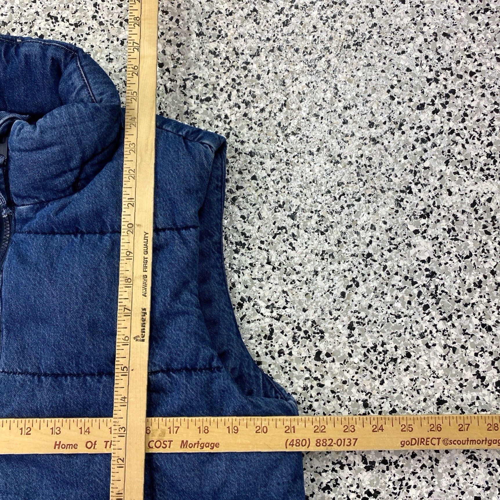 Levi's Levi’s Vest Mens Size S Blue Western Quilted Down Puffer Denim NWT Size US 29 - 3 Thumbnail
