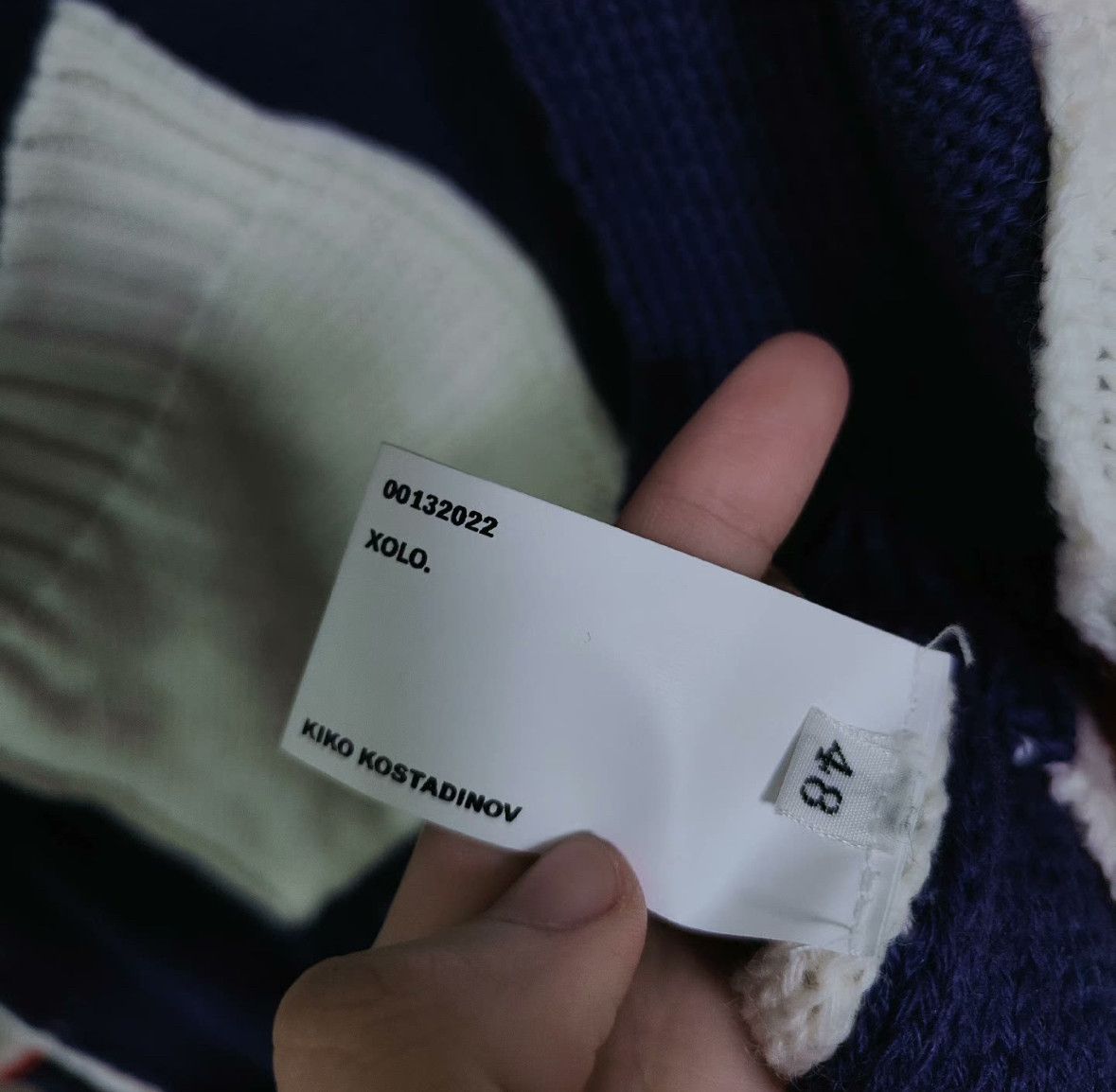 Kiko Kostadinov Kiko Kostadinov 22fw 22aw Blue and White Cardigan Size US M / EU 48-50 / 2 - 4 Thumbnail