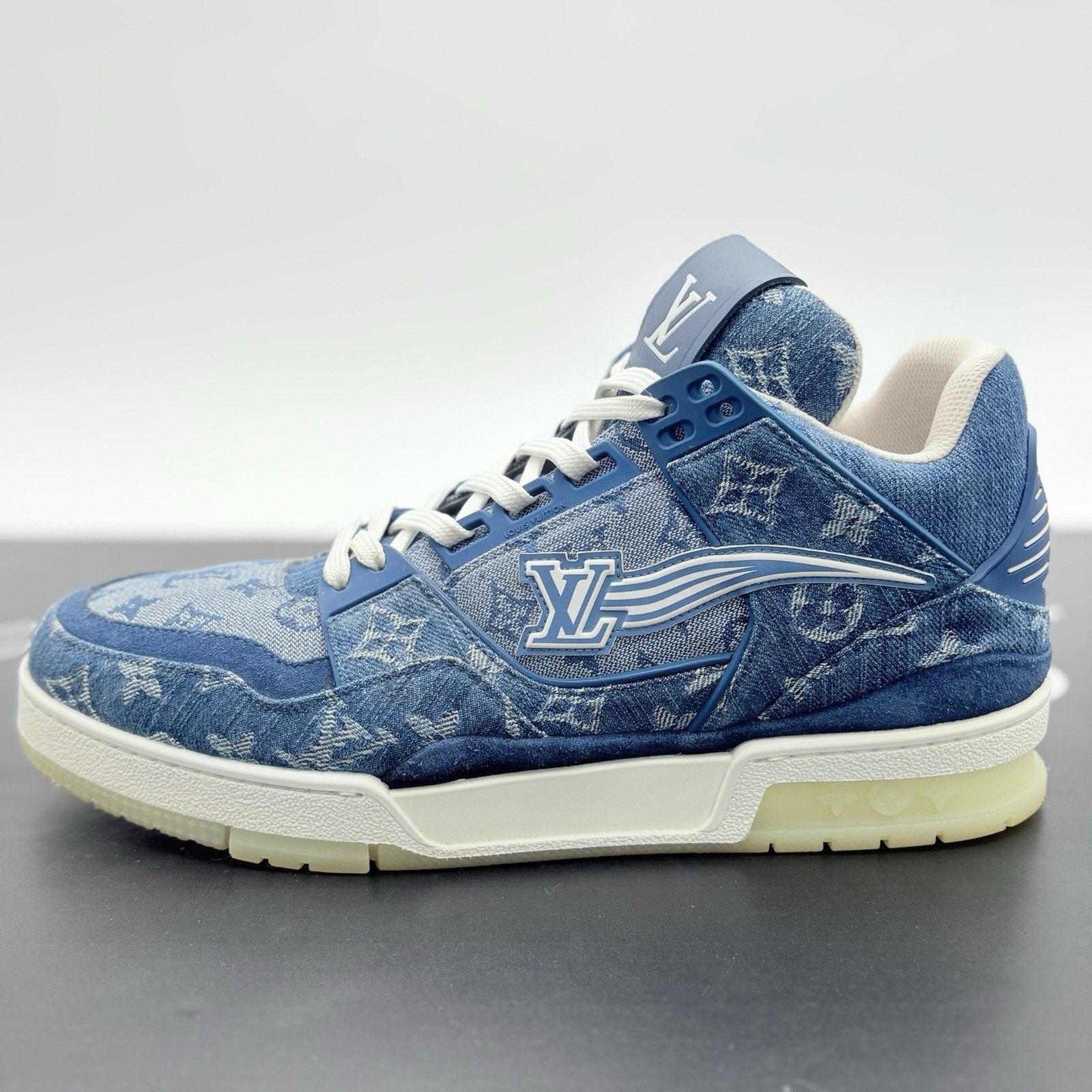 Louis Vuitton Louis Vuitton Denim Mid Trainer ' Blue ' | SUPER CLEAN! Size US 10 / EU 43 - 8 Thumbnail
