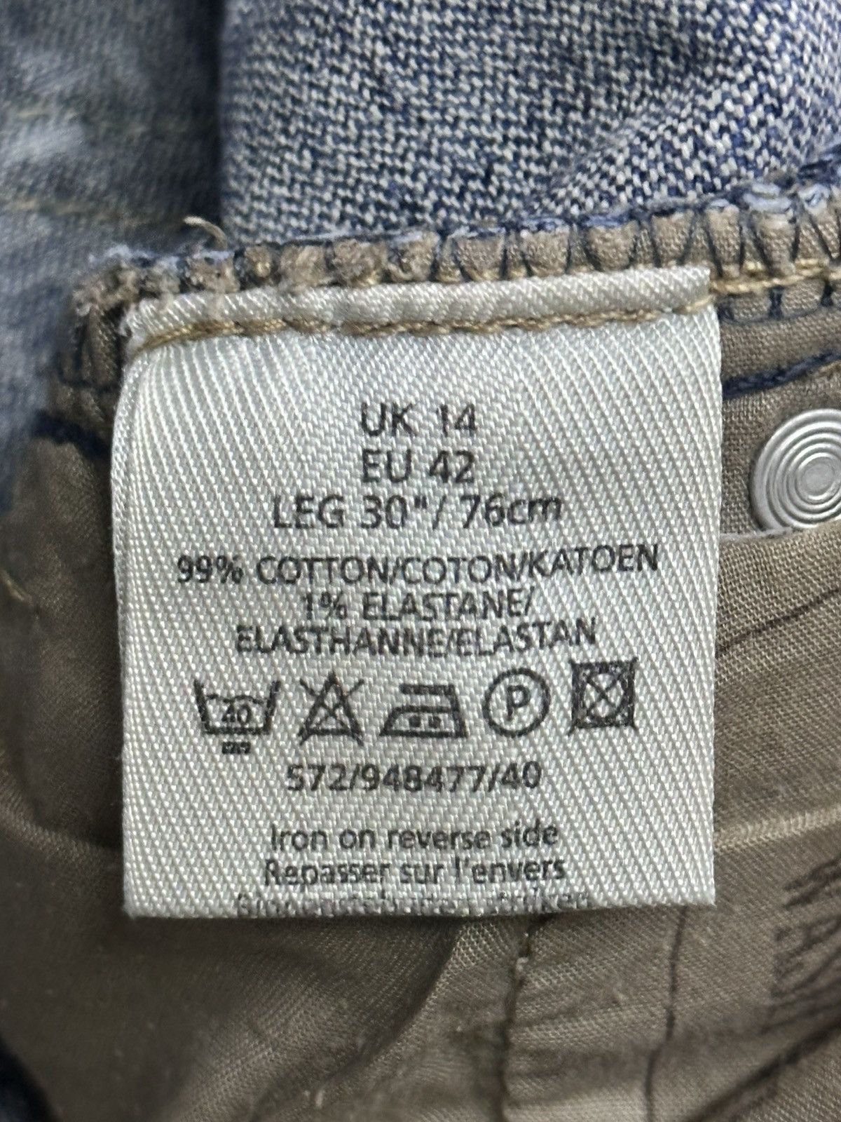 Other Vintage Distressed Limbo Denim Straight Leg Light BlueWash Size US 34 / EU 50 - 15 Thumbnail