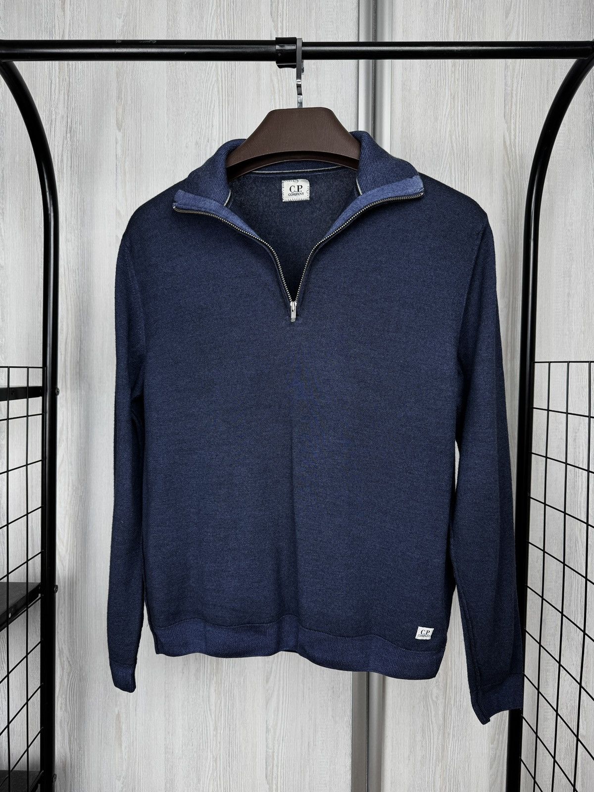 C.P. Company C.P. Company blue knitted 1/4 zip pullover japan sweater Size US S / EU 44-46 / 1 - 9 Thumbnail