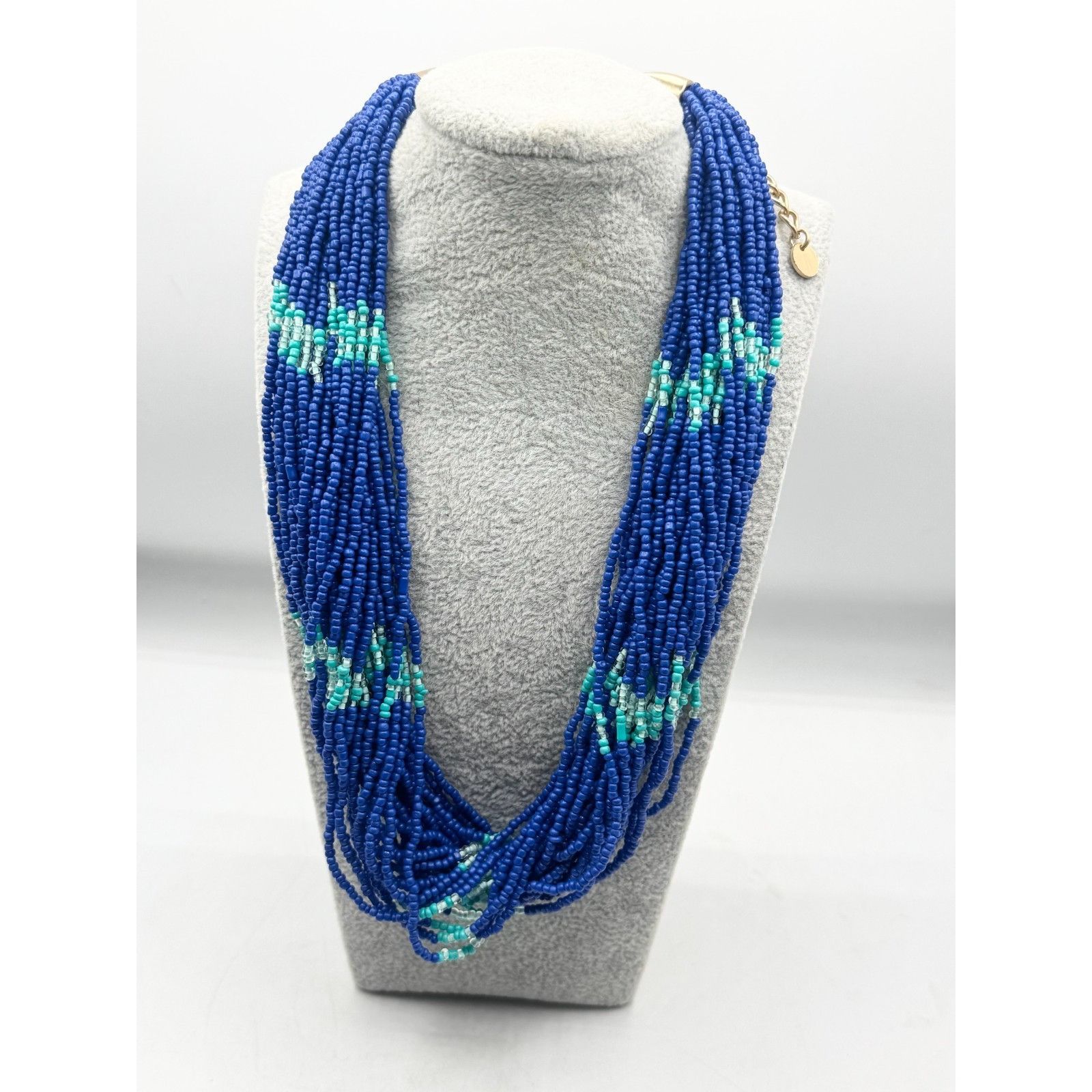 Talbots Talbots blue seed bead multi strand necklace Size ONE SIZE - 3 Thumbnail