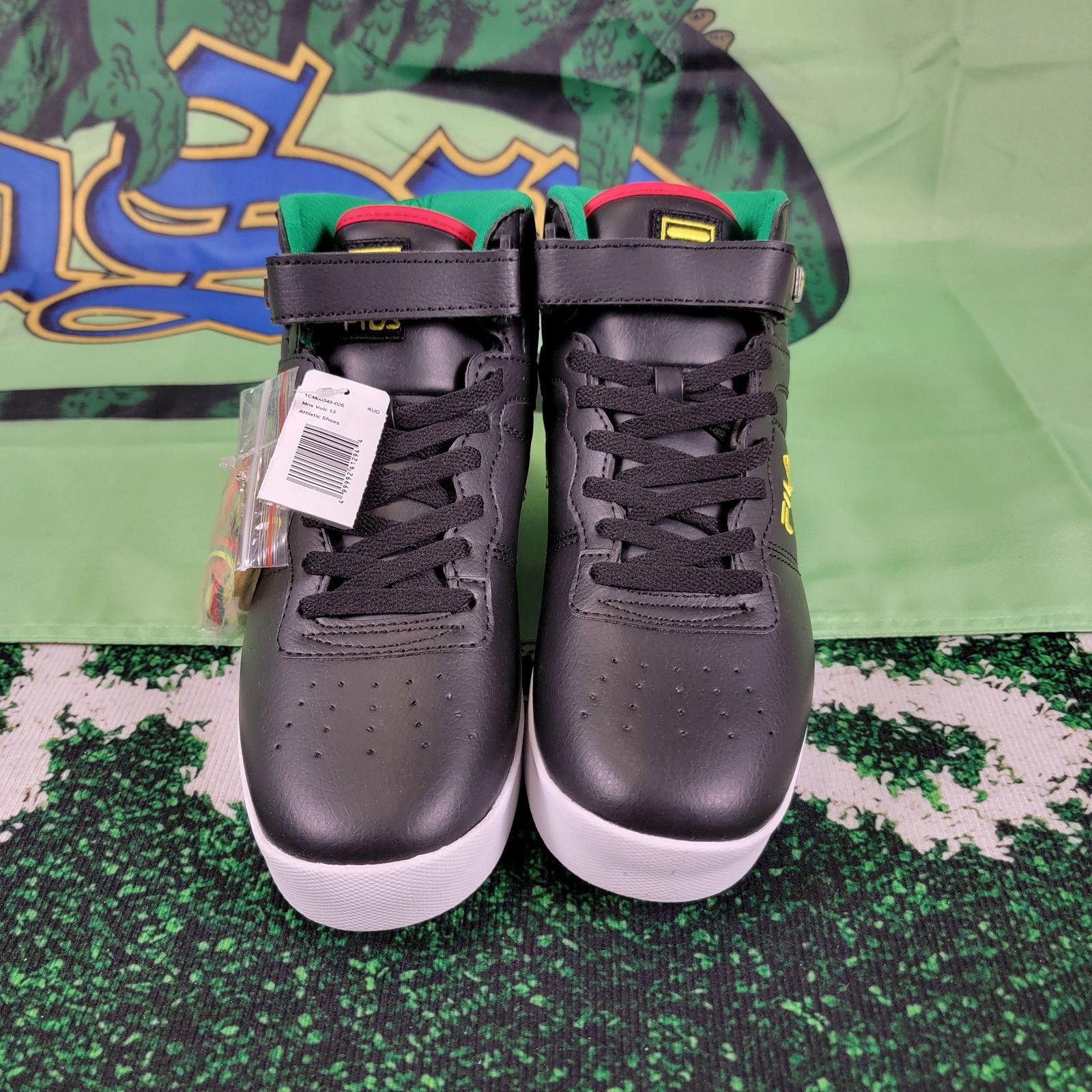Fila FILA Vulc 13 Black/Green/Yellow/Red Mens Sz 9.5 Size US 9.5 / EU 42-43 - 4 Thumbnail