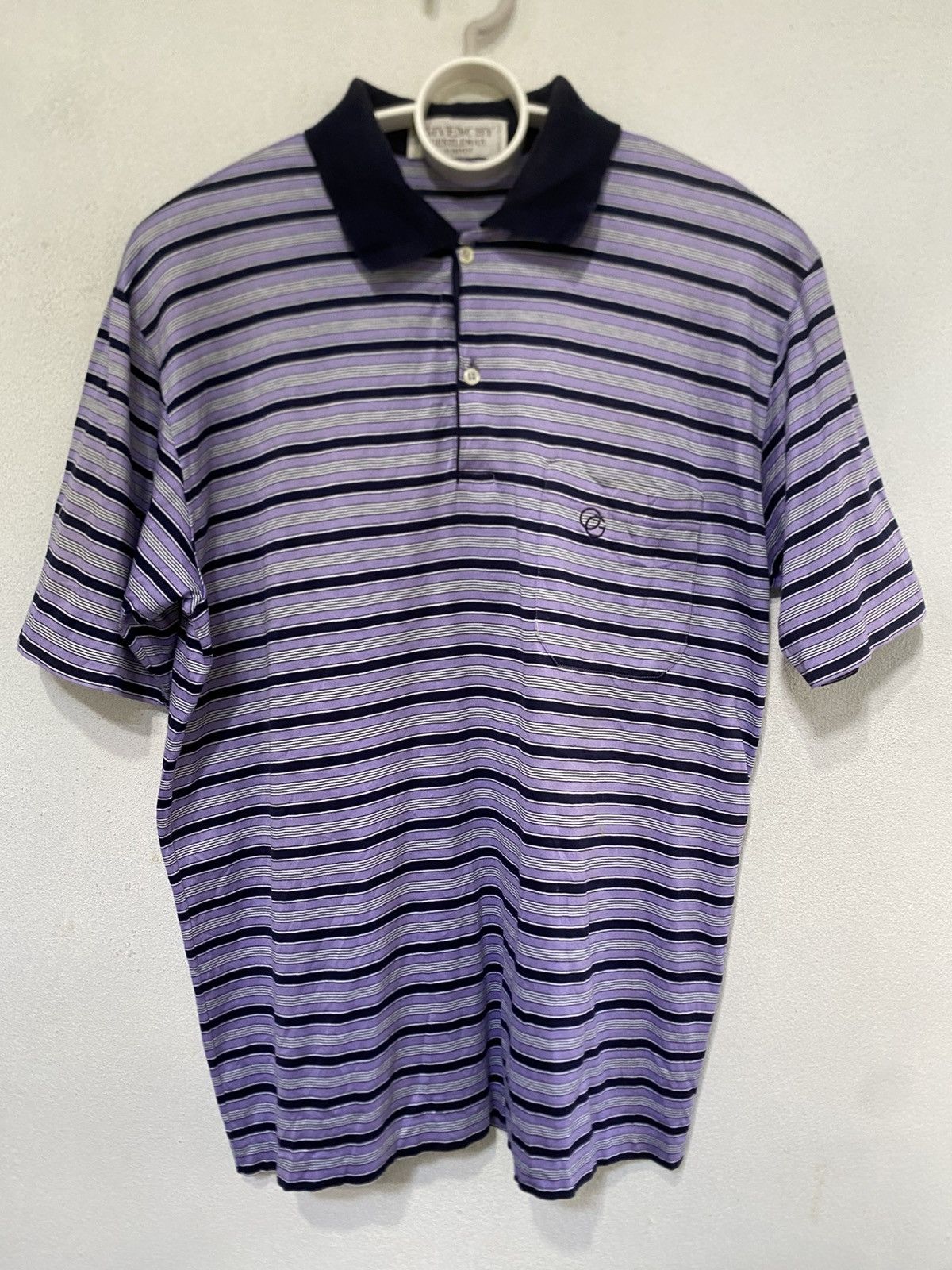 Givenchy Givenchy Gentleman Blue/Striped Collar T Shirt Size US M / EU 48-50 / 2 - 1 Thumbnail