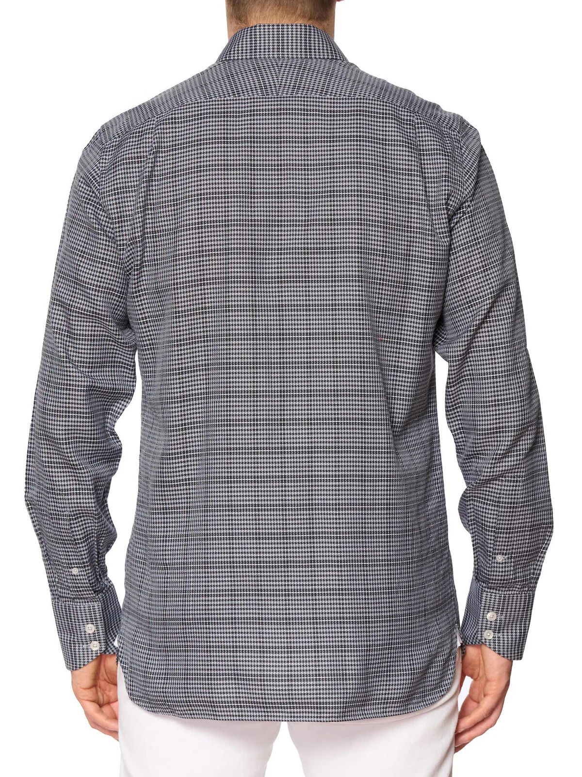 Tom Ford TOM FORD Gray Plaid Micro Pattern Cotton Dress Shirt Size US M / EU 48-50 / 2 - 3 Thumbnail