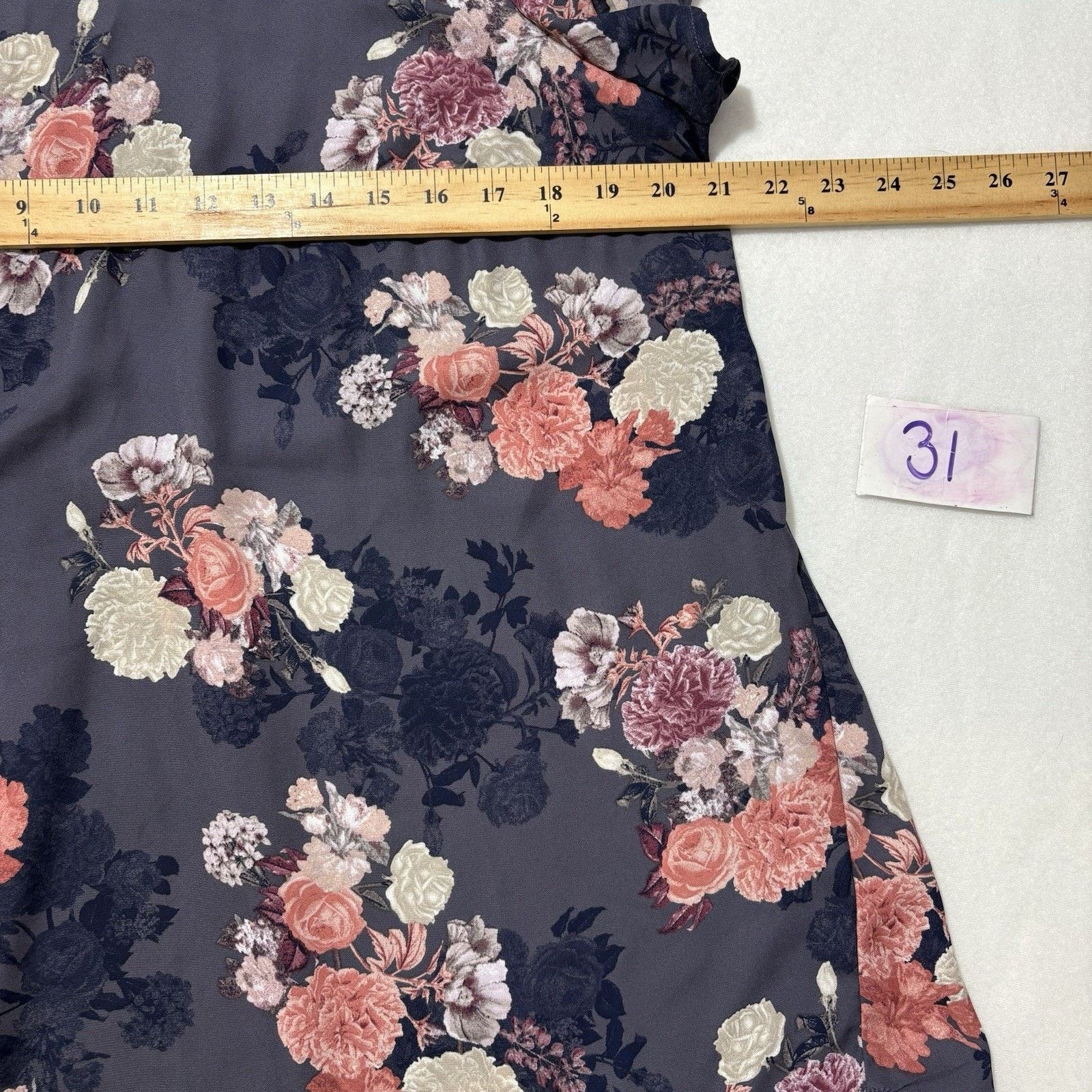 Other Torrid 0 Large Short Sleeve Blouse Purple Pink Floral Top Size L / US 10 / IT 46 - 8 Thumbnail