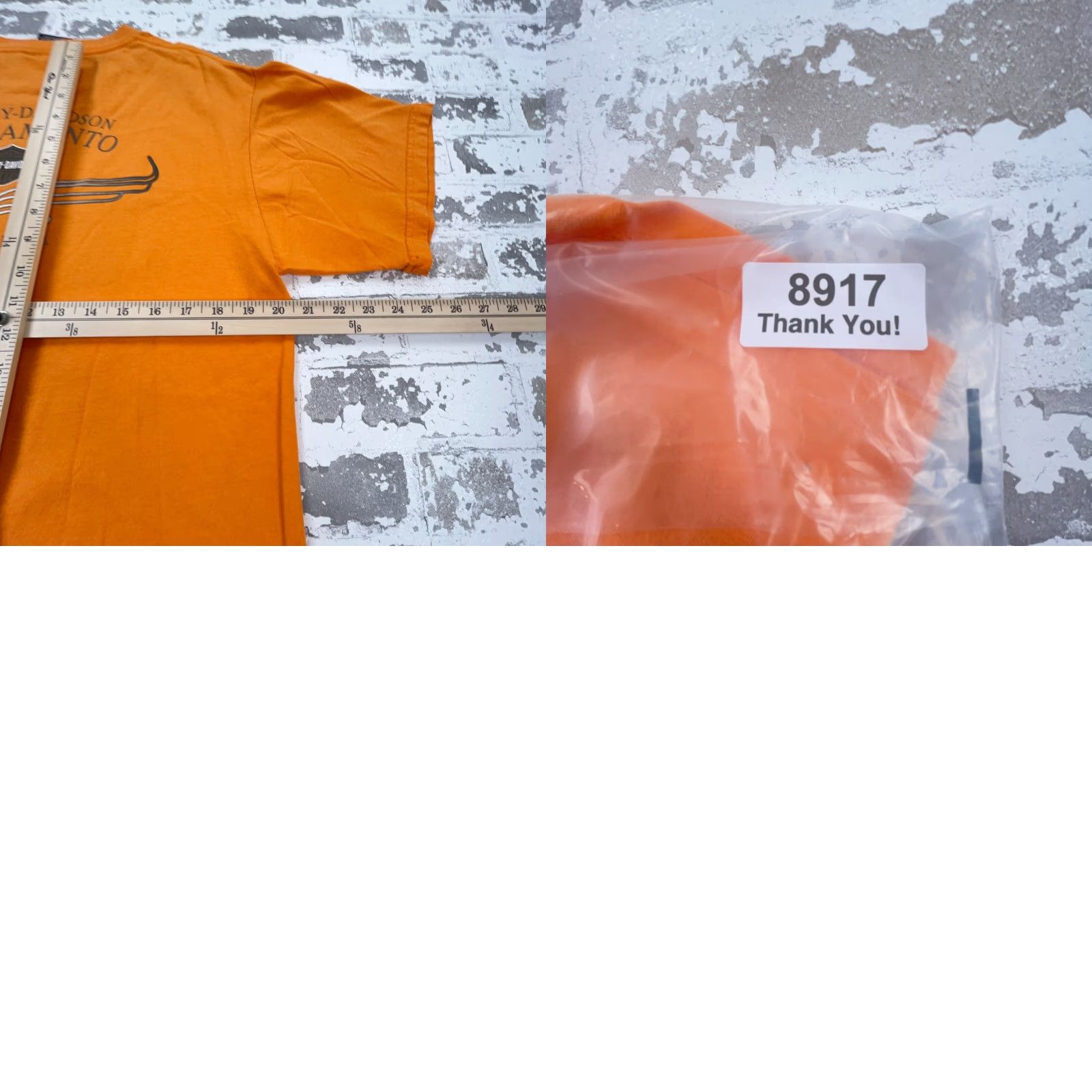 Harley Davidson VINTAGE Harley-Davidson Shirt Men Large Orange Tee Motorcycle Biker Y2K 00s RR* Size US L / EU 52-54 / 3 - 9 Thumbnail