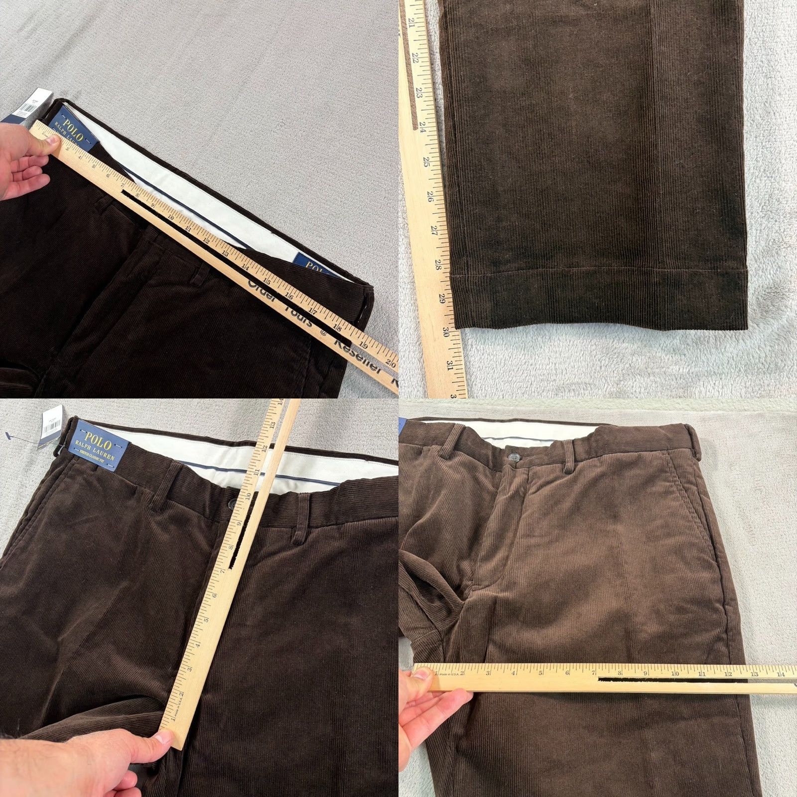 Polo Ralph Lauren Polo Ralph Lauren Stretch Classic Fit Corduroy Pants Brown Men 36x30 NWT Size US M / EU 48-50 / 2 - 8 Thumbnail