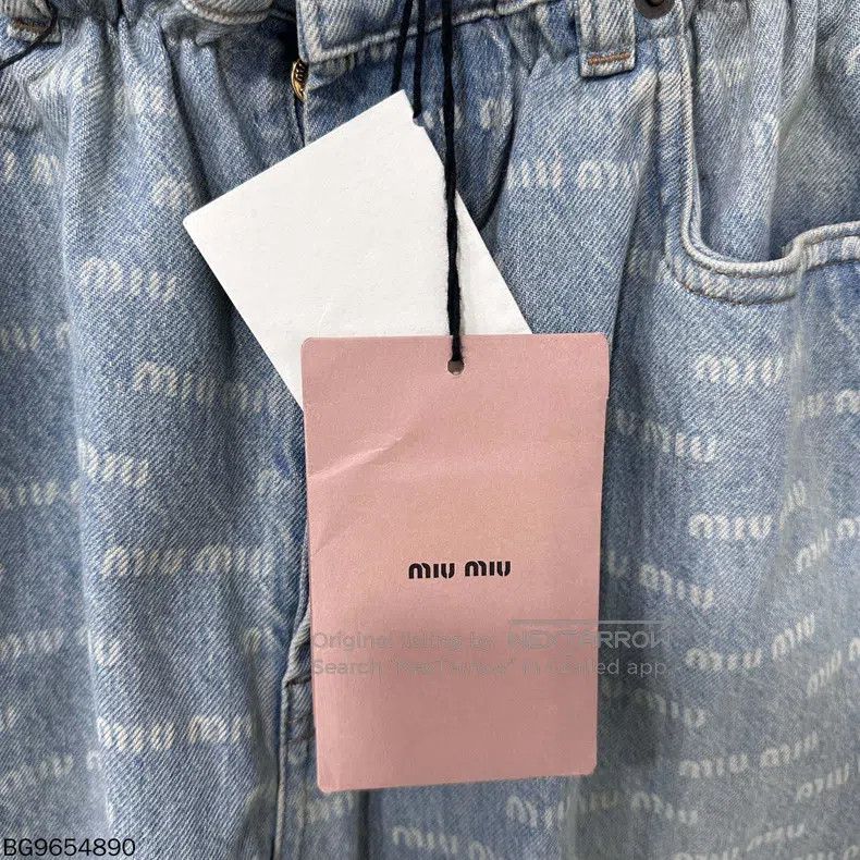 Miu Miu Miu Miu 26 Full-printed wide-leg jeans Size 26" / US 2 / IT 38 - 6 Thumbnail