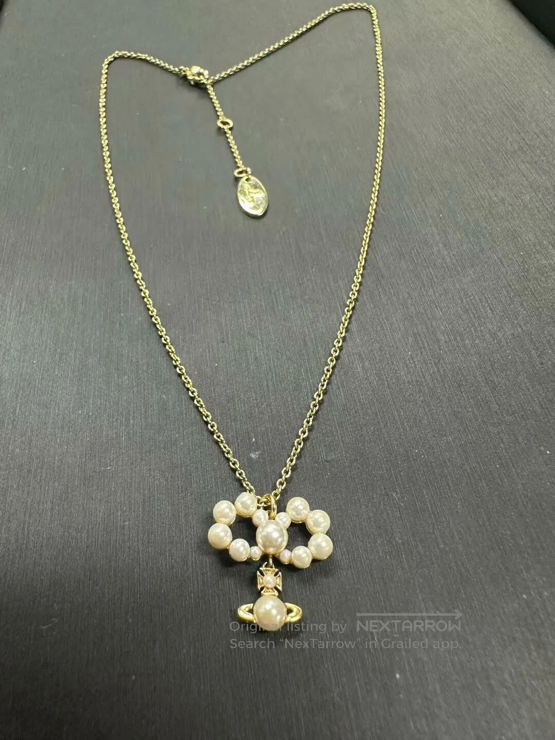 Vivienne Westwood Vivienne Westwood Saturn Necklace with Pearls. Size ONE SIZE - 2 Thumbnail