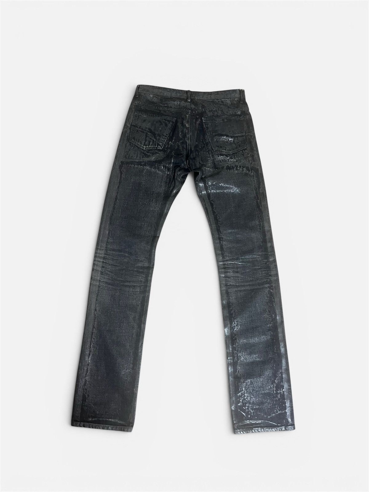 Hedi Slimane 08 Dior Homme Black Luster Denim Size US 30 / EU 46 - 2 Thumbnail