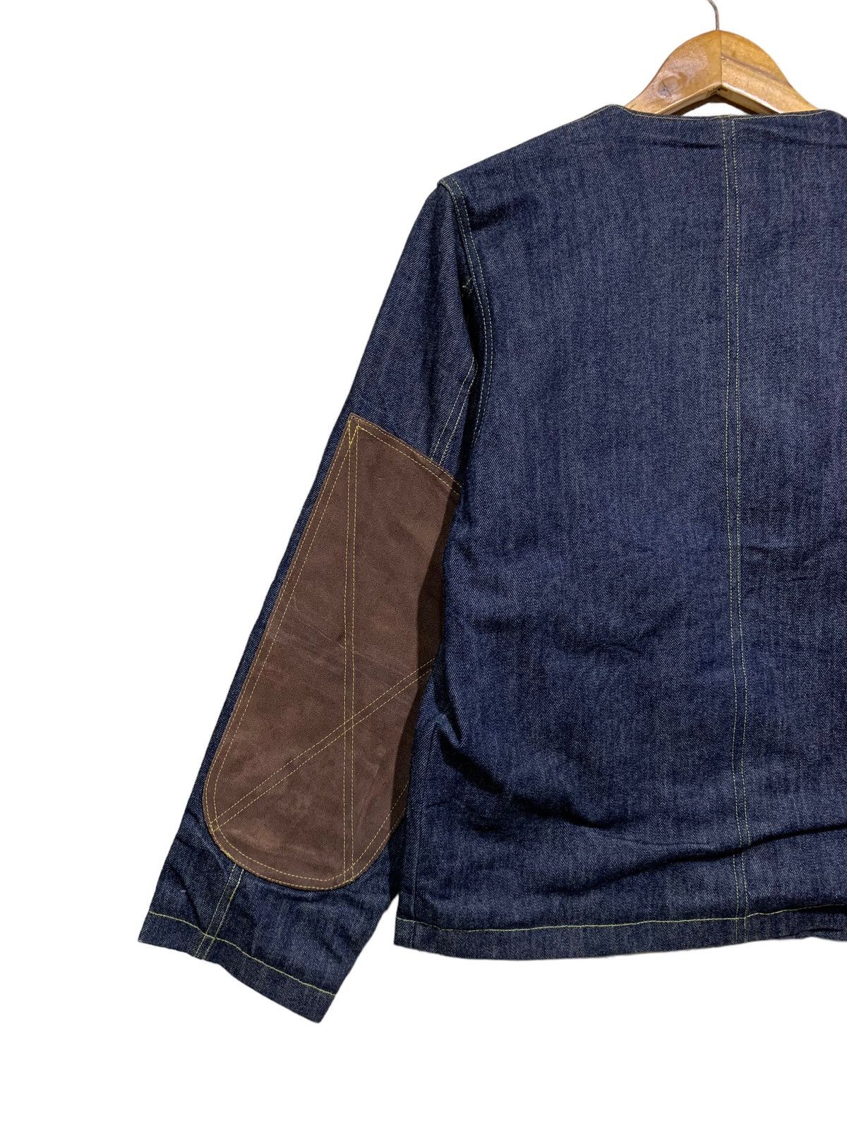Needles 🔥NEPENTHES DENIM JACKETS WITH LEATHER PATCHWORK Size US M / EU 48-50 / 2 - 8 Thumbnail