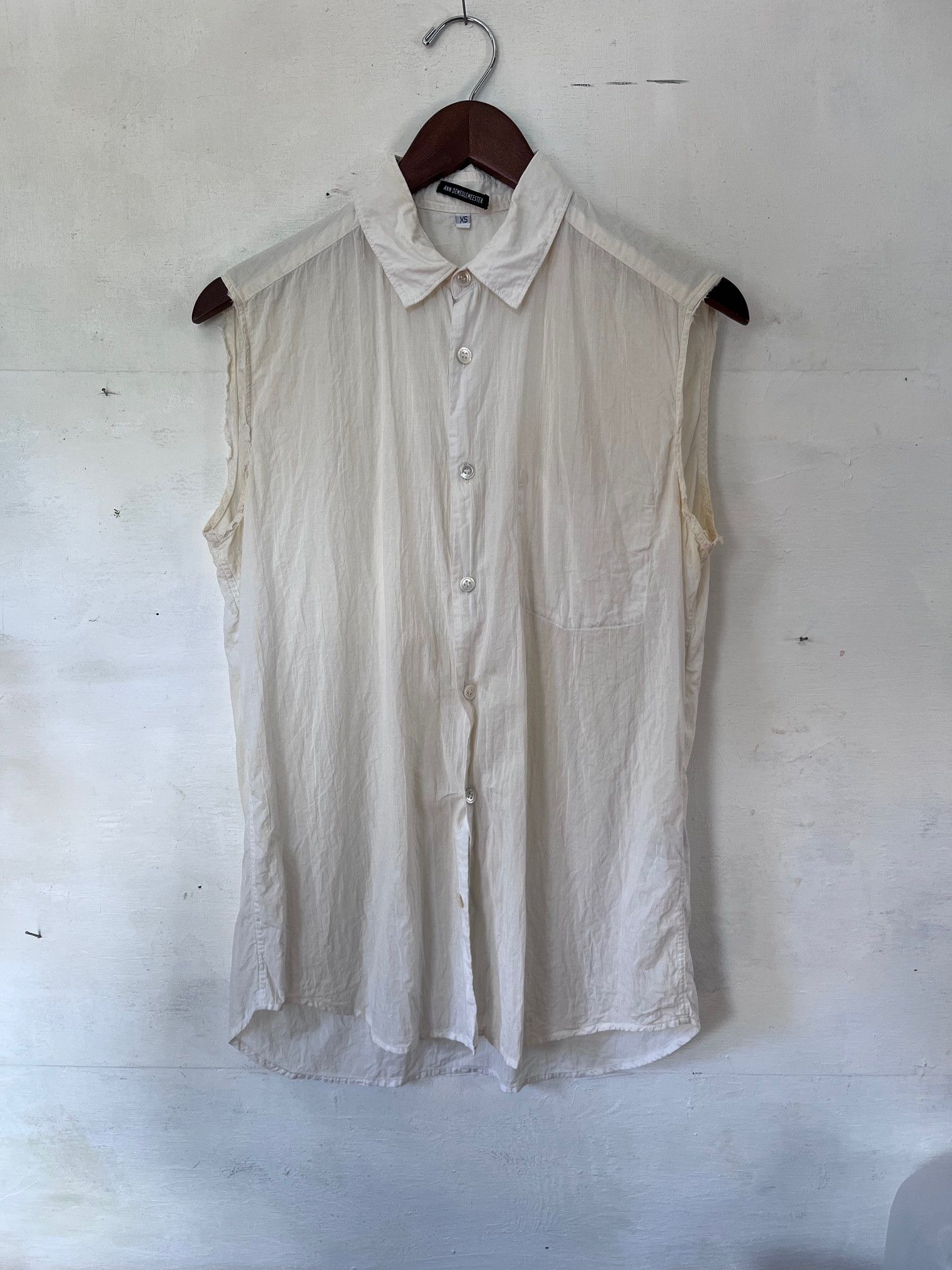 Ann Demeulemeester DELETING SOON - RARE VINTAGE SLEEVELESS SHIRT Size US XS / EU 42 / 0 - 1 Thumbnail