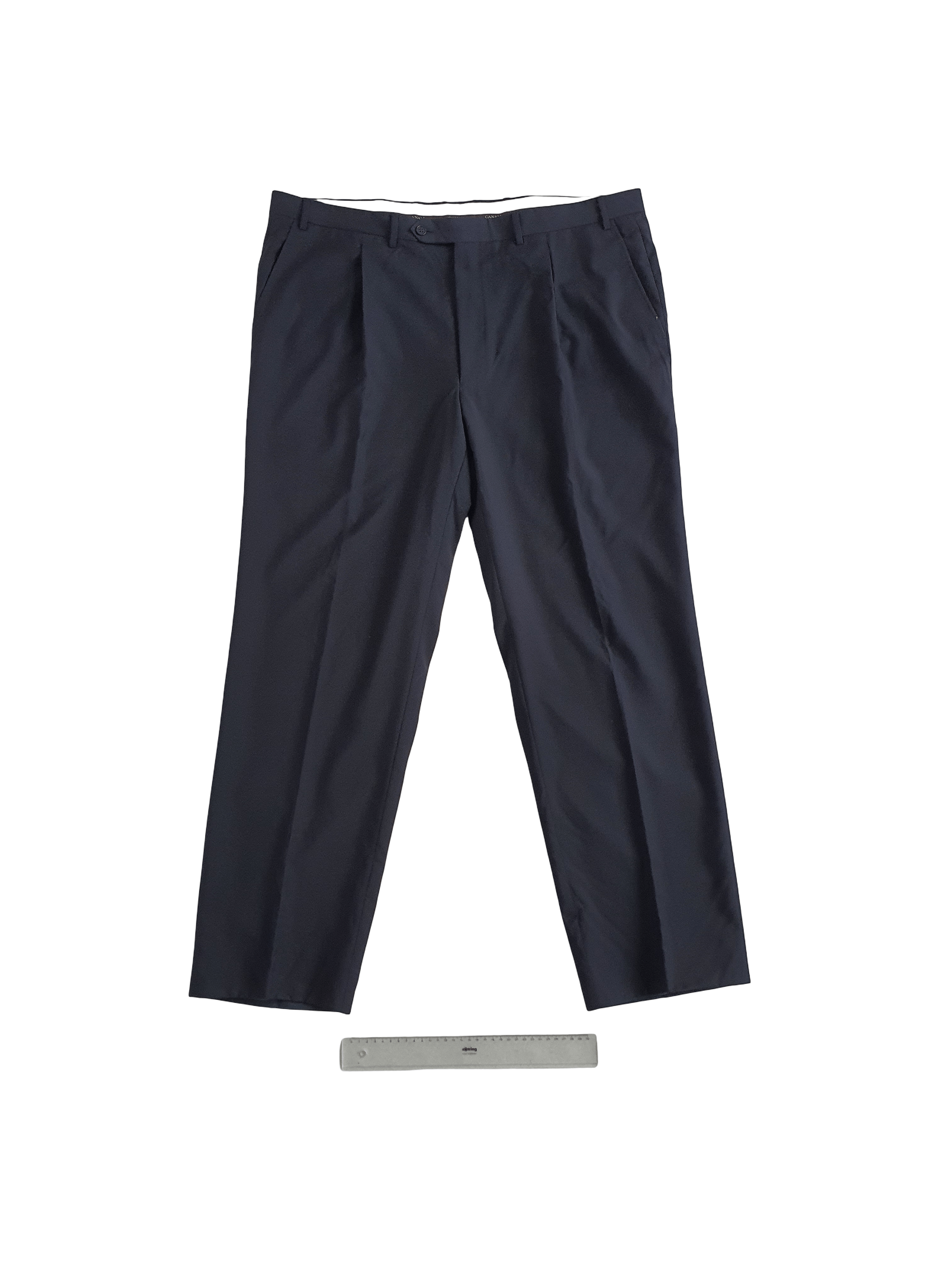 Canali Tailored Dress Pants - Navy, Pleated, Classic Fit - Sz EU 58 Size 42R - 1 Thumbnail