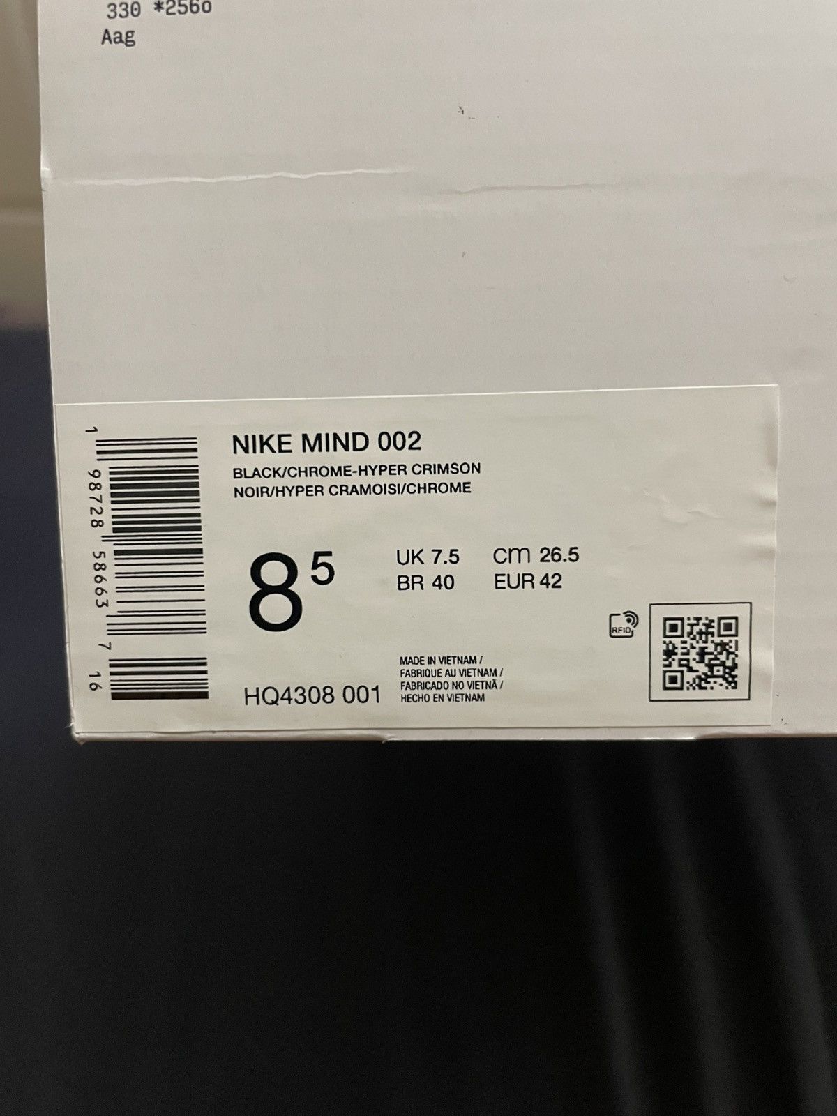 Nike NIKE MIND 002 BLACK CHROME HYPER CRIMSON MEN SIZE 8.5 Size US 8.5 / EU 41-42 - 7 Thumbnail