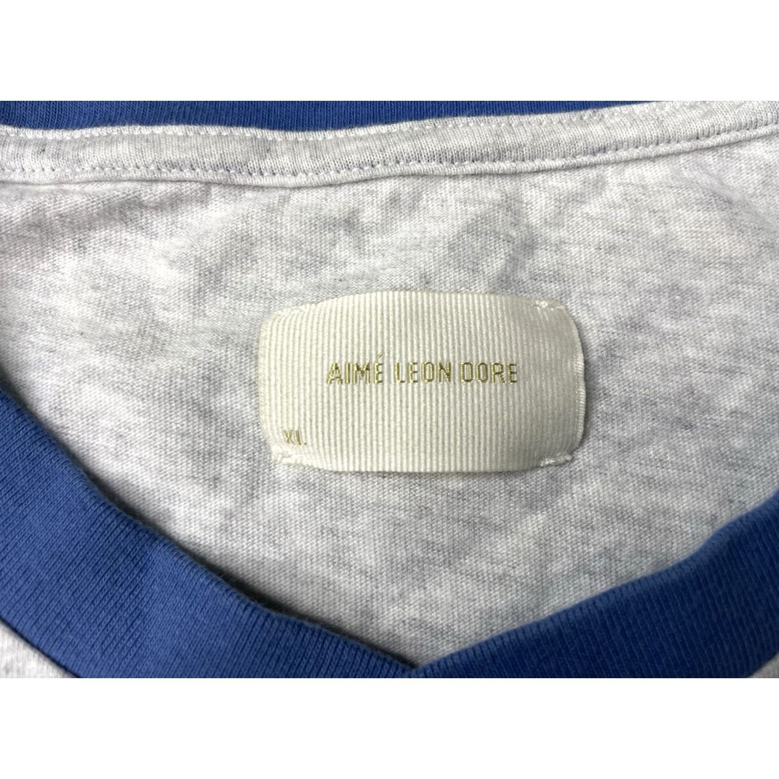 Aime Leon Dore Aime Leon Dore ALD Marina Ringer Collar Tee Silver Mix Gray XL T-Shirt Mens Limited Edition 90s Designer Hip Hop City Retro All Seasons Size US XL / EU 56 / 4 - 4 Thumbnail
