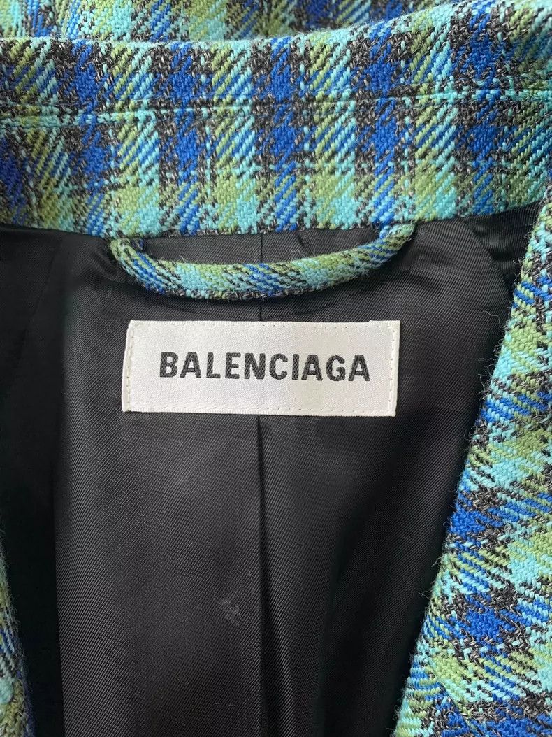 Balenciaga Balenciaga size 38 Wool Plaid Blazer Size M / US 6-8 / IT 42-44 - 4 Thumbnail