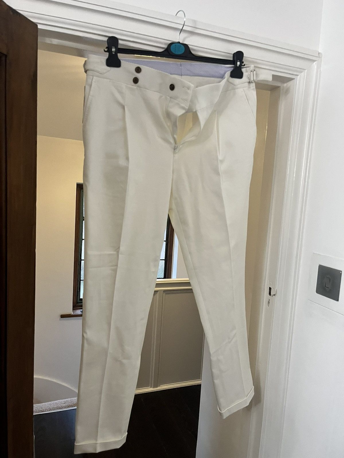 Other Pini Parma white cotton trousers w34 Size 40R - 1 Thumbnail