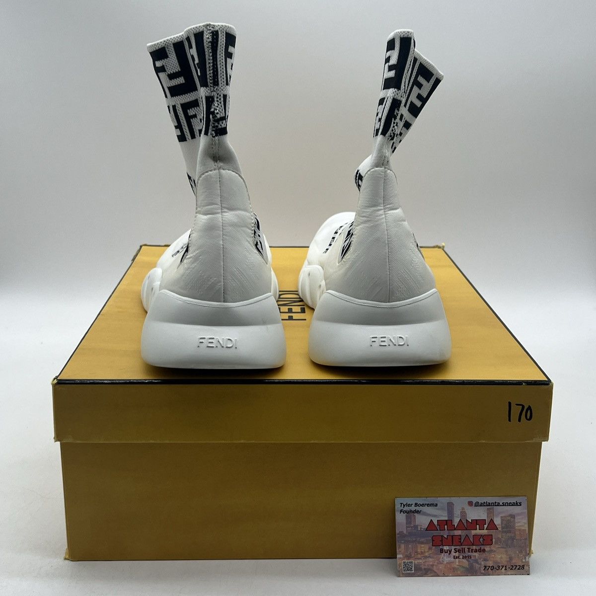 Fendi Fendi sneakers white and black Size US 9 / EU 42 - 3 Thumbnail