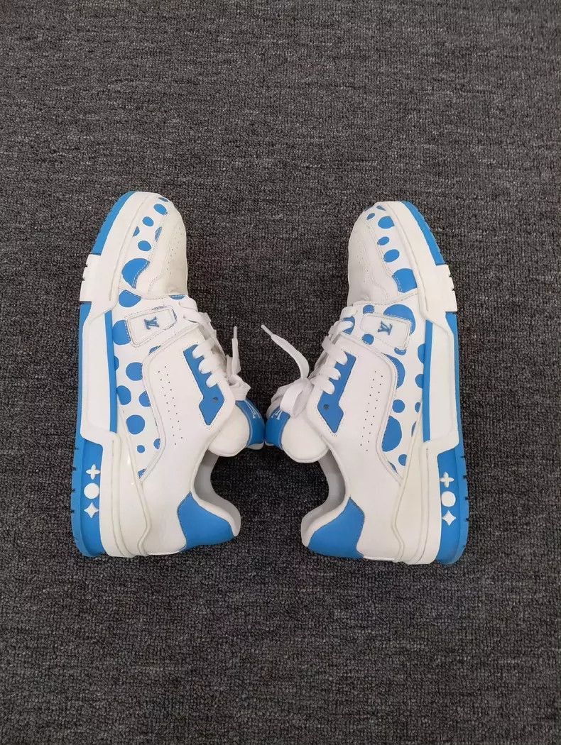 Louis Vuitton Louis Vuitton Trainer Sneakers with Blue Accents-2507 Size US 8.5 / EU 41-42 - 8 Thumbnail