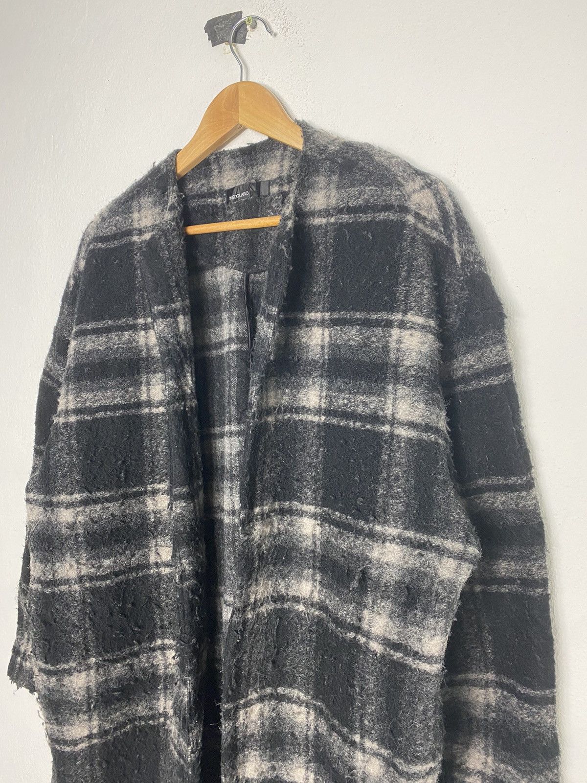Yohji Yamamoto 💥Last Drop💥Yohji Yamamoto By INÈDclaro Wool Plaid Cardigan Size US L / EU 52-54 / 3 - 3 Thumbnail