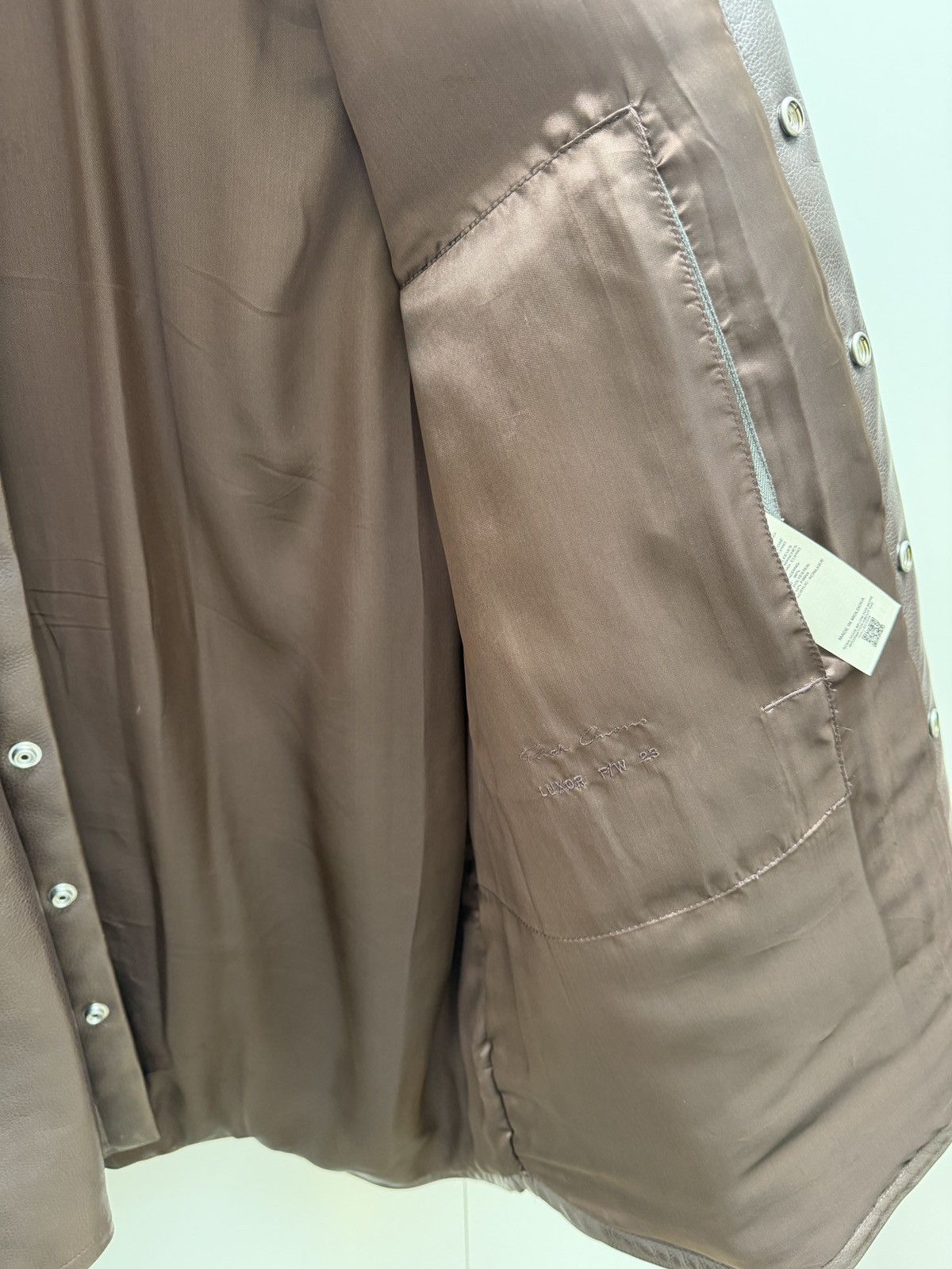 Rick Owens PADDED CALF LEATHER OUTERSHIRT Size US XL / EU 56 / 4 - 15 Thumbnail