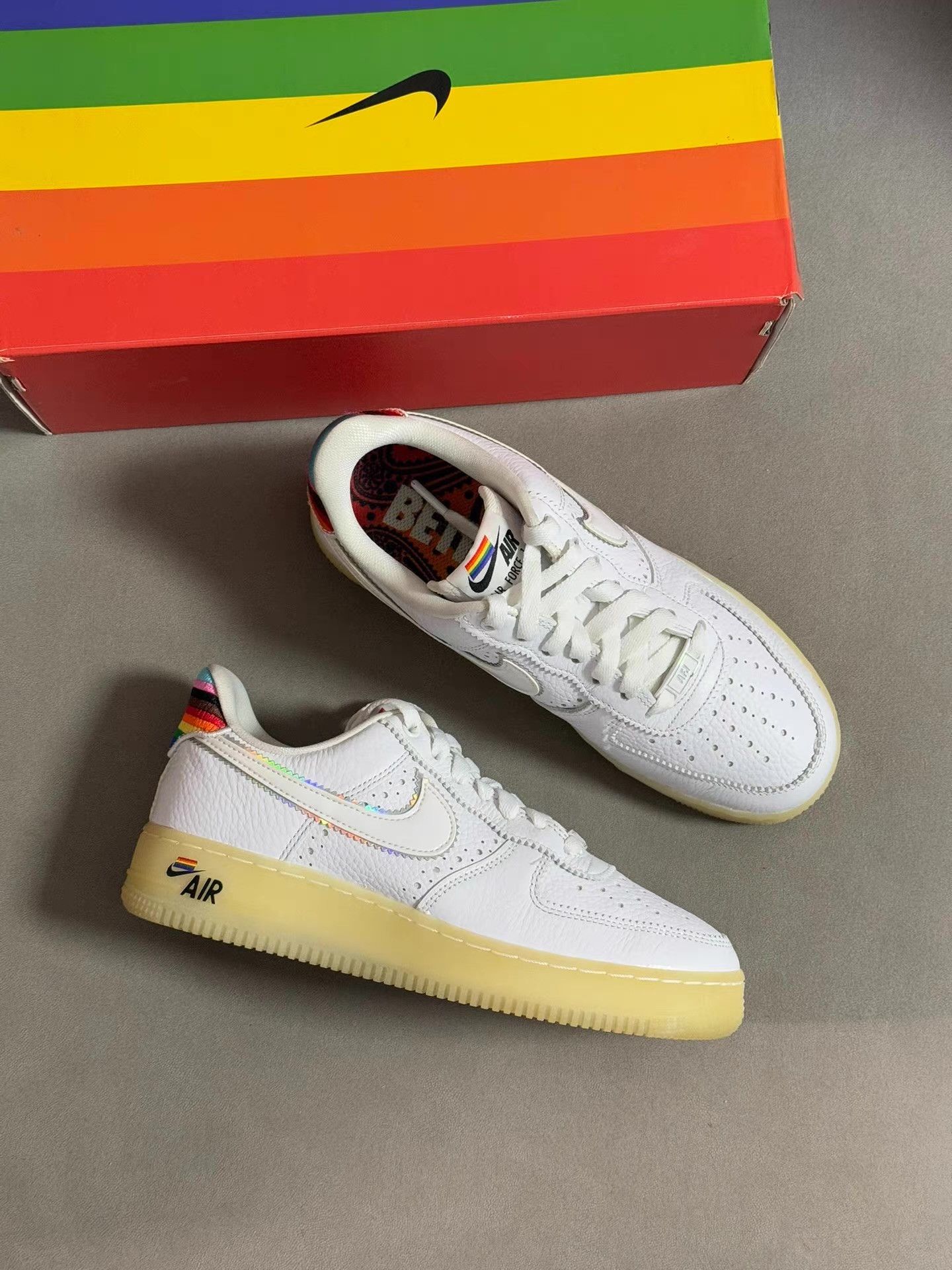 Nike Nike Air Force 1 BeTrue Rainbow, low-top sneakers Ｑ20 Size US 6.5 / EU 39-40 - 1 Thumbnail