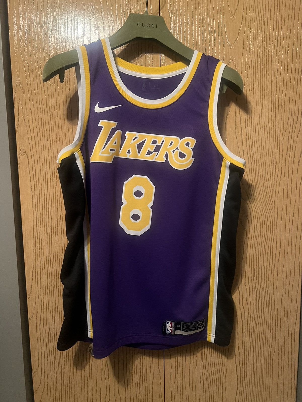 hot nike kobe bryant la lakers purple swingman #8 jersey sz l