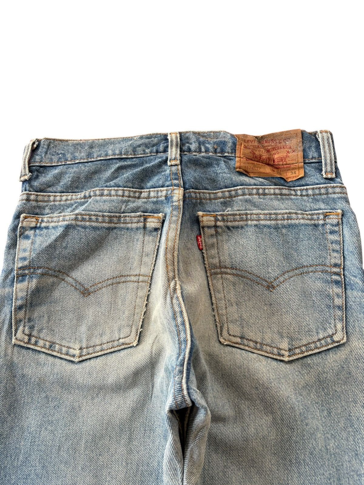 Levi's Vintage 90s Levis 517 Rusty Wash Distress Flare Jeans Size US 29 - 4 Thumbnail