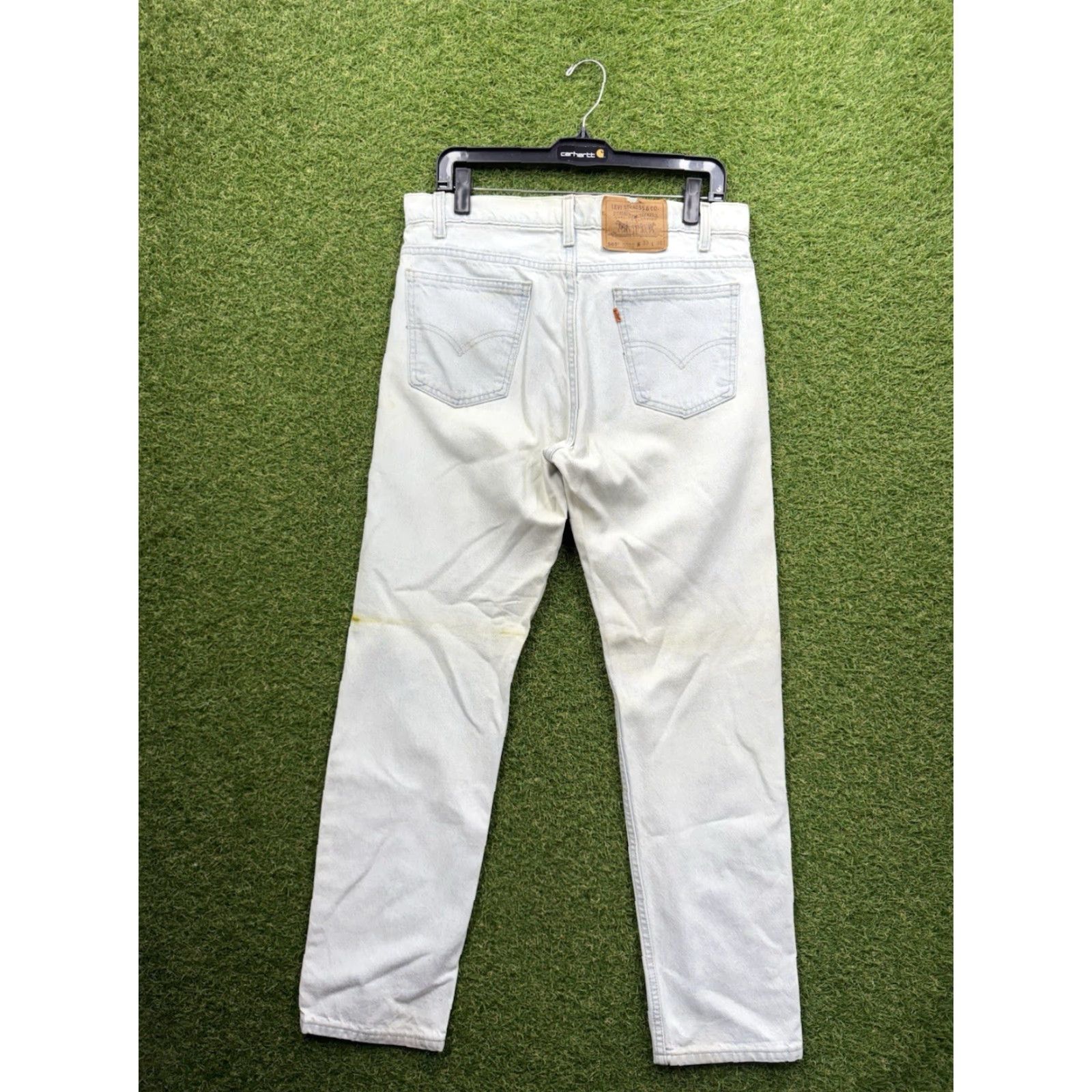 Levi's Levi's Vintage 550 Jeans 33x30 90s Light Blue Wash Tapered Orange Tab Faded Denim Cotton Belt Loops 5-Pocket Levi's 500 Series Jeans Blue USA Mexico Size US 33 - 2 Thumbnail