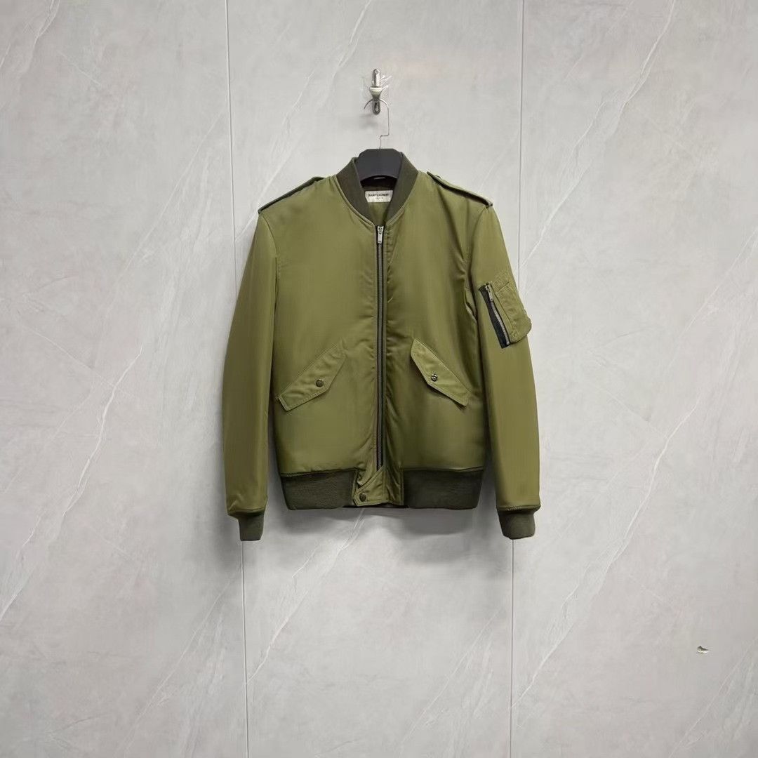 Saint Laurent Paris Saint Laurent Green Bomber Jacket Size US M / EU 48-50 / 2 - 1 Thumbnail