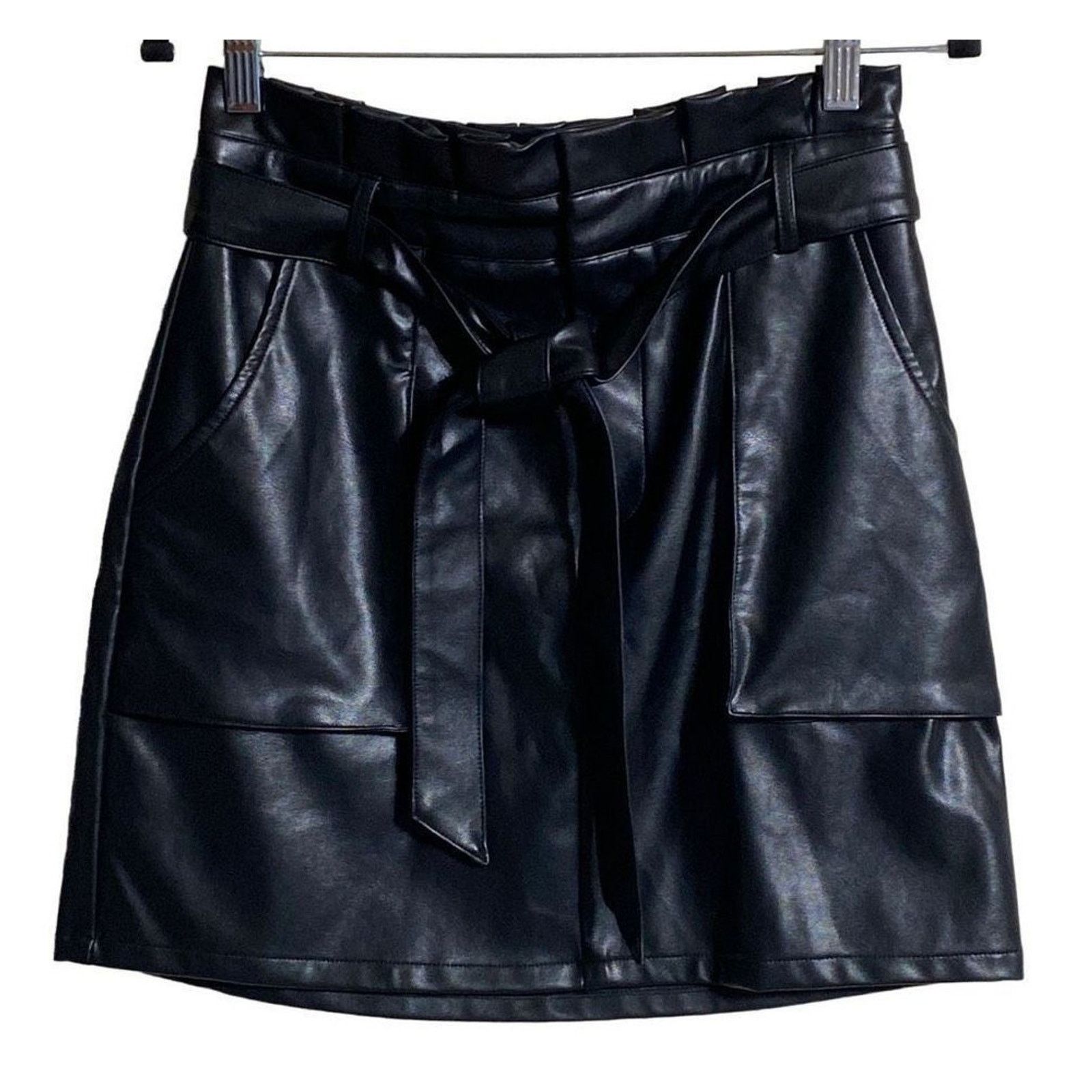 Other Gilli Womens Black Faux Leather A-Line Mini Skirt Size S NWT Size 27" / US 4 / IT 40 - 1 Thumbnail