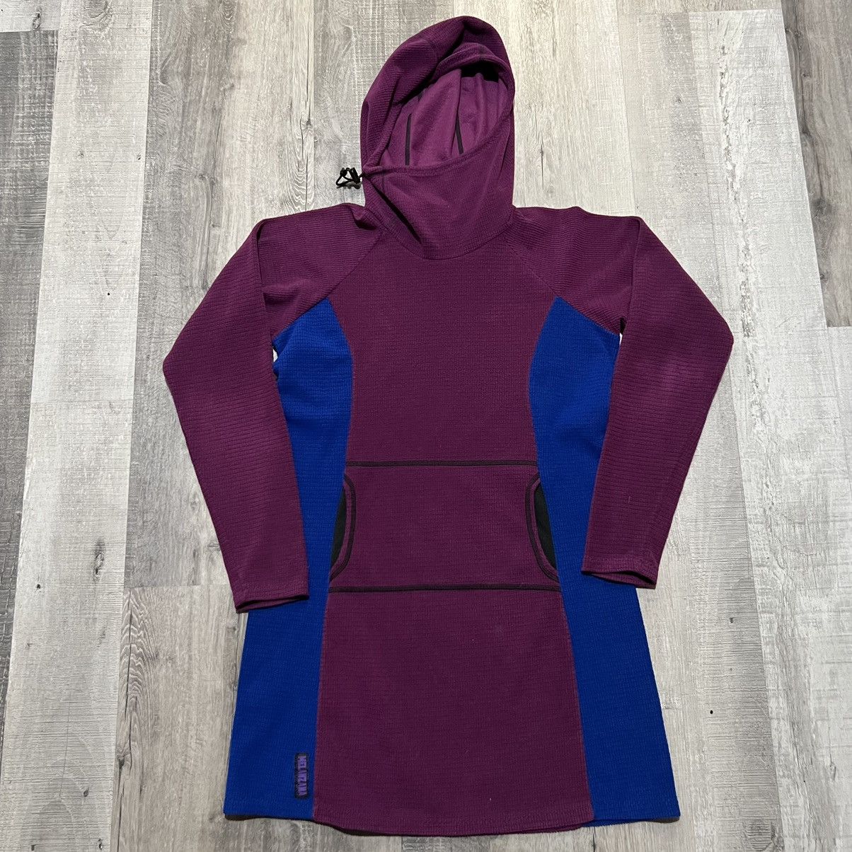 Melanzana Melanzana Micro Grid V2 Blue/Purple Hooded Outdoor Dress Size L / US 10 / IT 46 - 1 Thumbnail