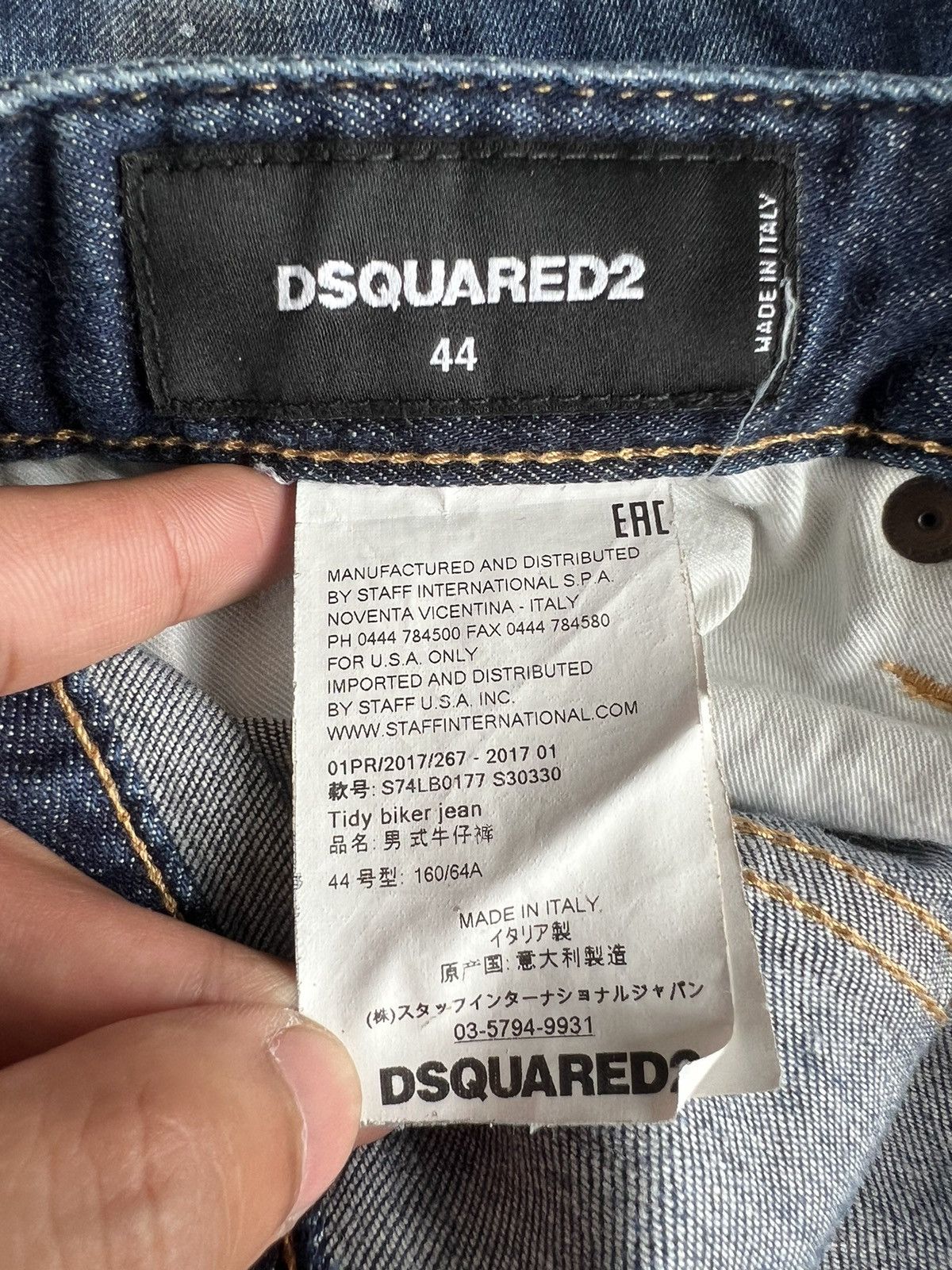 Dsquared2 2017 DSQUARED2 🇮🇹 Tidy Biker Jeans Denim Distressed Size US 28 / EU 44 - 8 Thumbnail