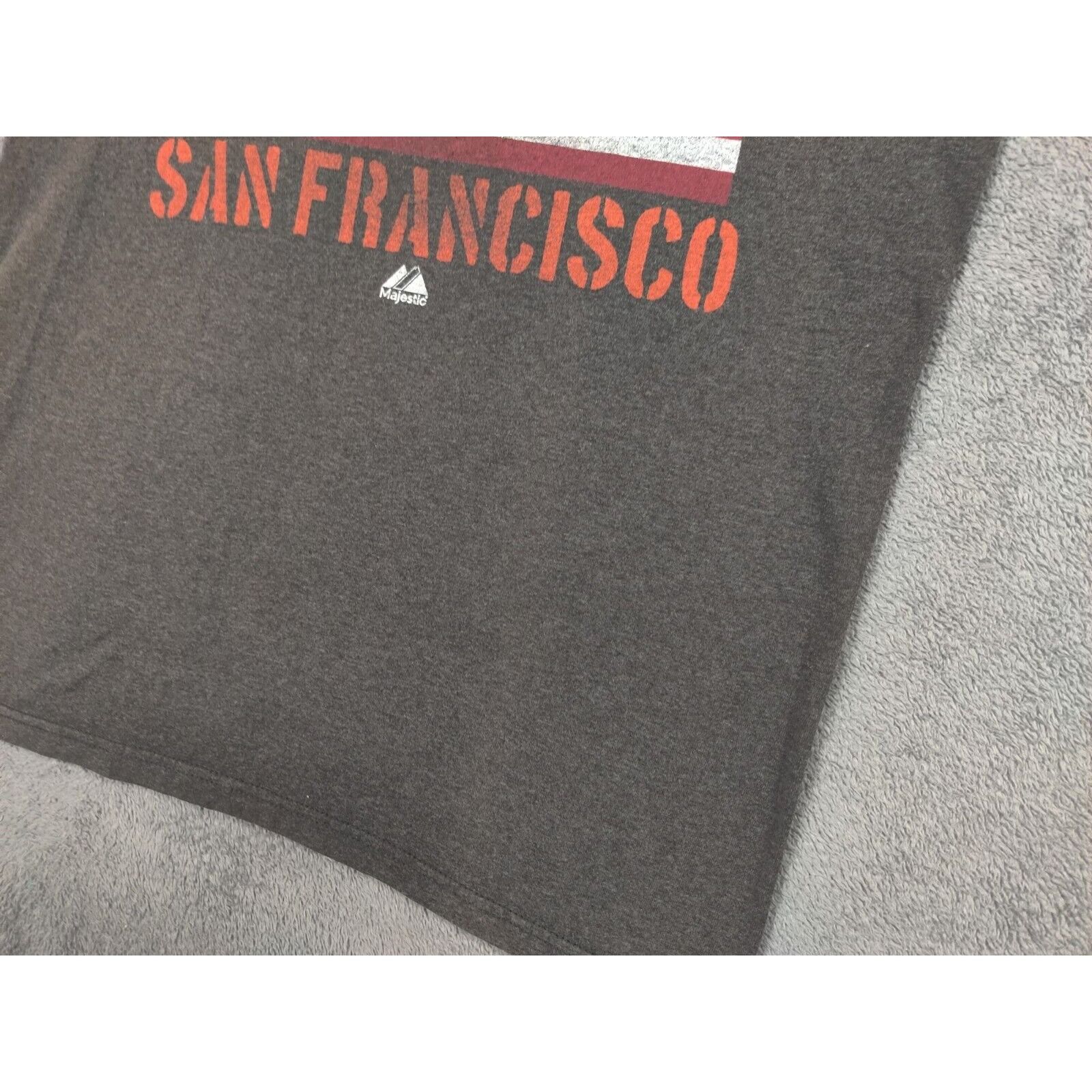 Majestic San Francisco Giants Shirt Adult Mens Medium Gray USA Flag Size US M / EU 48-50 / 2 - 5 Thumbnail