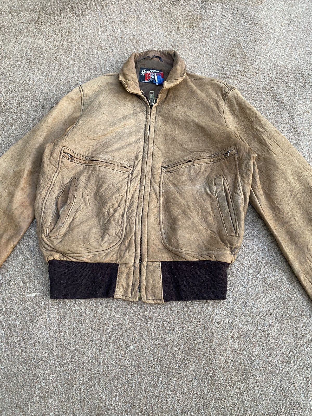 Other Vintage hanger us air force leather jacket Size US M / EU 48-50 / 2 - 6 Thumbnail