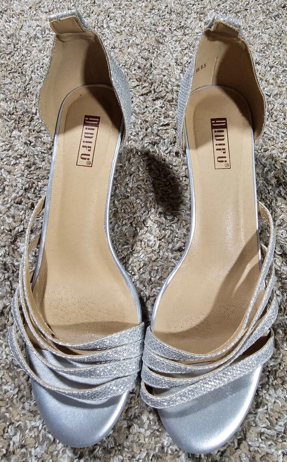 Designer idifu In2lydia hb 8.5 silver sparkle heels Size US 8.5 / IT 38.5 - 1 Thumbnail